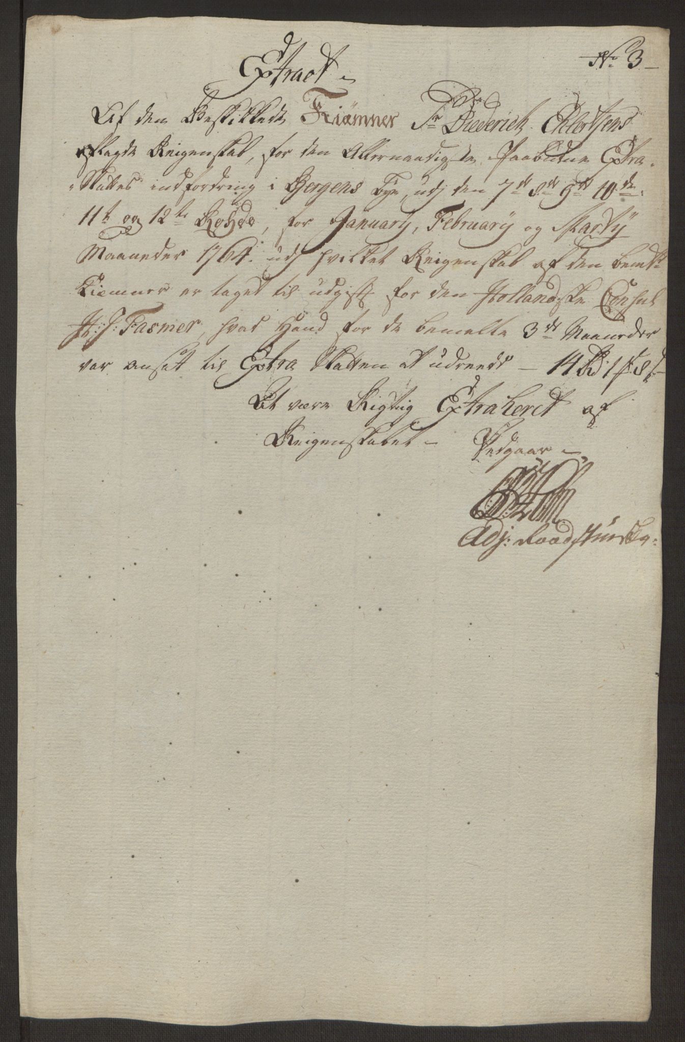 Rentekammeret inntil 1814, Reviderte regnskaper, Byregnskaper, AV/RA-EA-4066/R/Rp/L0367/0001: [P21] Kontribusjonsregnskap / Ekstraskatt, 1764, p. 221