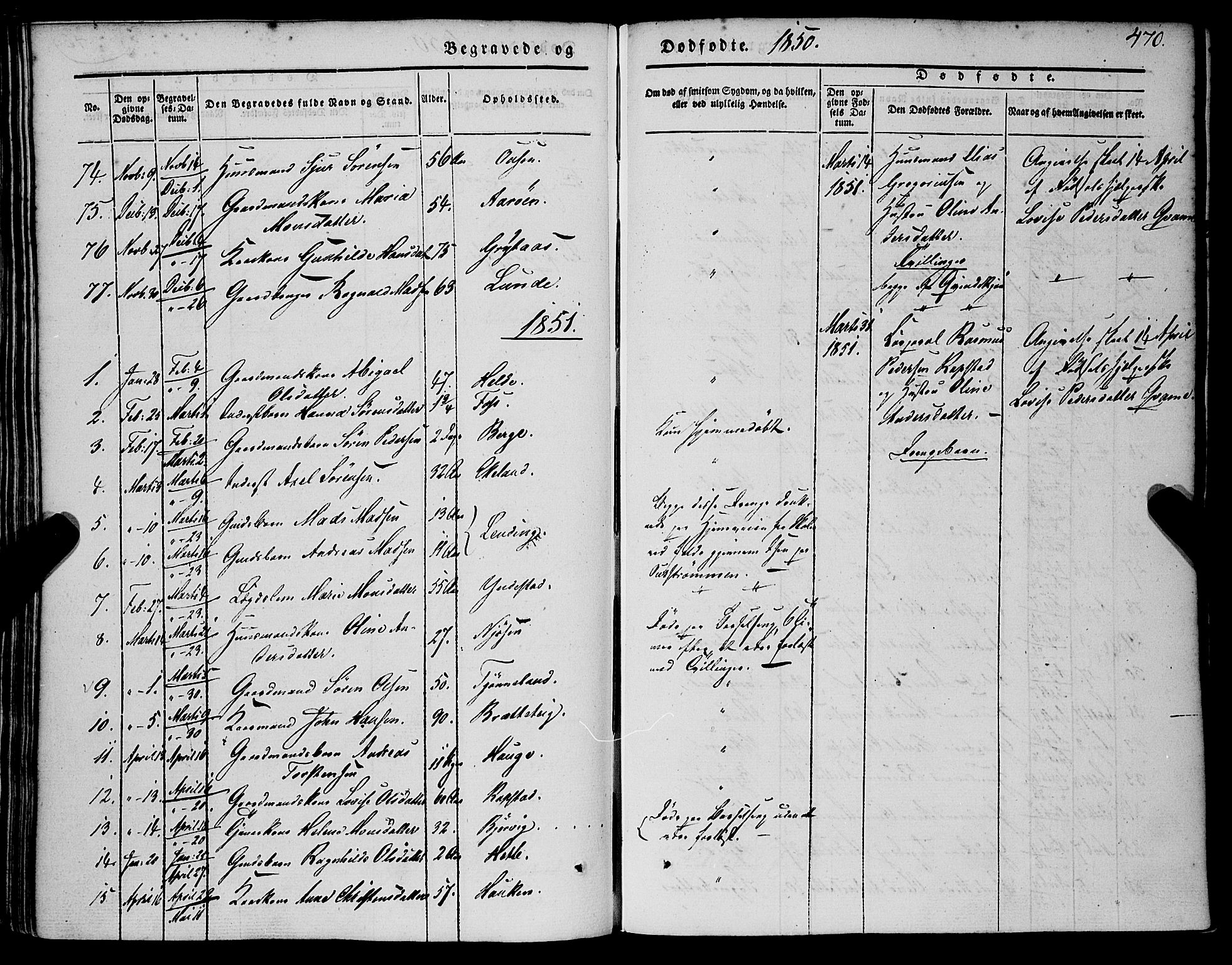 Gaular sokneprestembete, SAB/A-80001/H/Haa: Parish register (official) no. A 4II, 1841-1859, p. 470