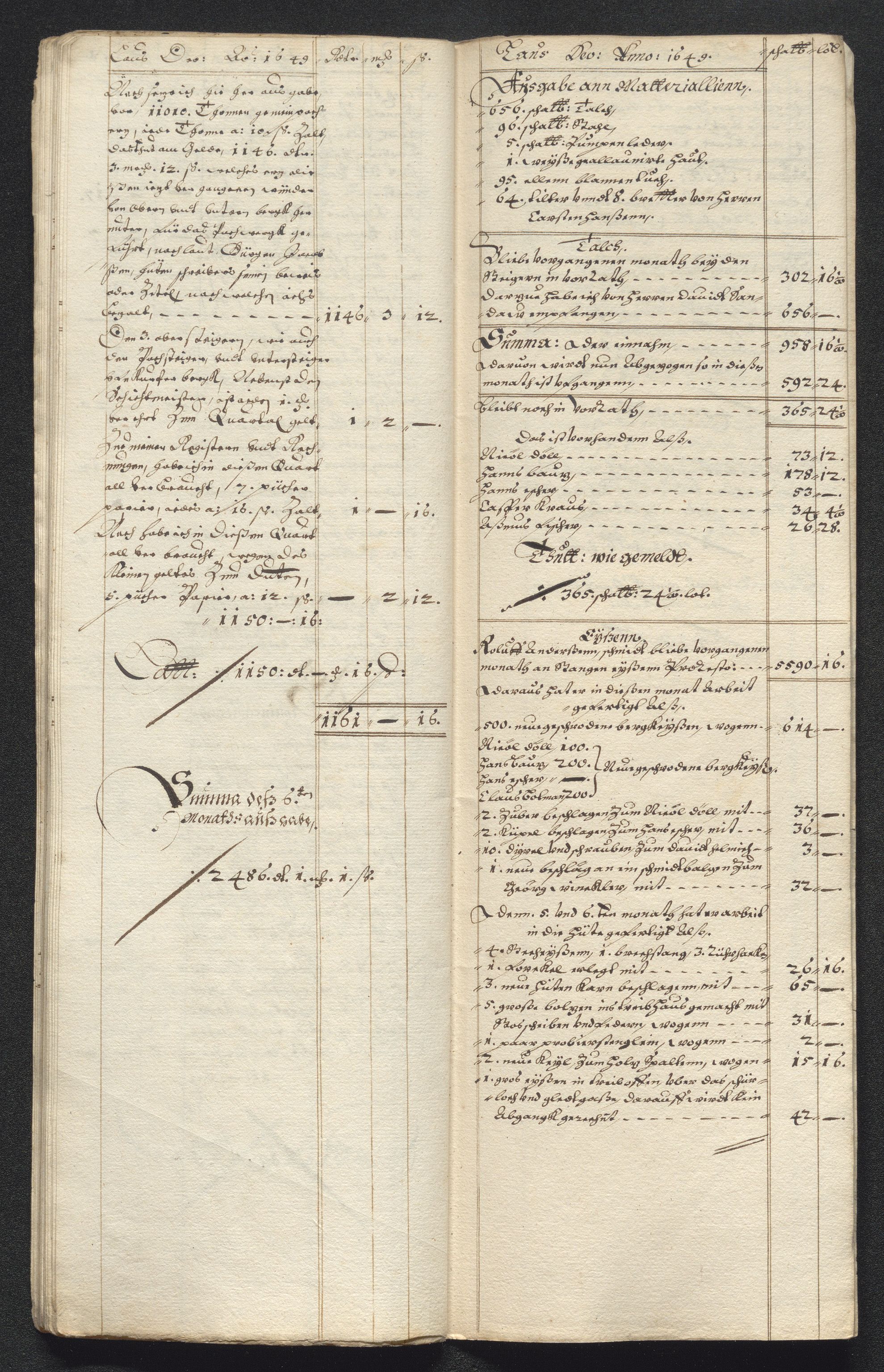 Kongsberg Sølvverk 1623-1816, AV/SAKO-EA-3135/001/D/Dc/Dcd/L0023: Utgiftsregnskap for gruver m.m., 1649, p. 361