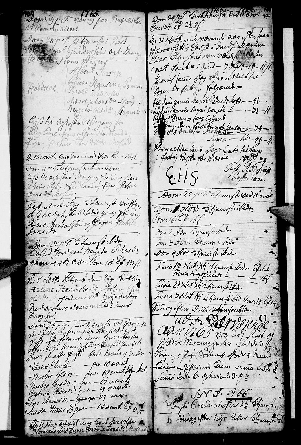 Ministerialprotokoller, klokkerbøker og fødselsregistre - Nordland, AV/SAT-A-1459/807/L0118: Parish register (official) no. 807A01, 1752-1798, p. 100-101