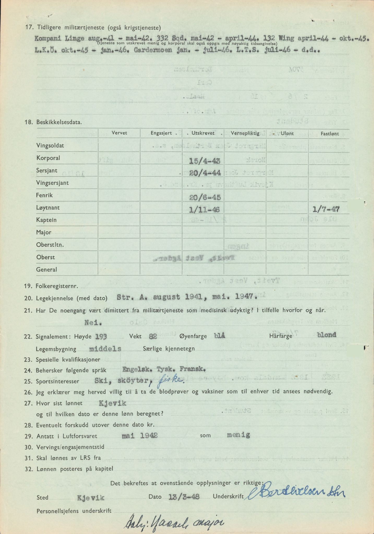 Forsvaret, Rygge hovedflystasjon, AV/RA-RAFA-2298/P/Pd/L0039: Andersen, Gunnar Bjarne - Coward, Christian - f. 1916, 1916, p. 432