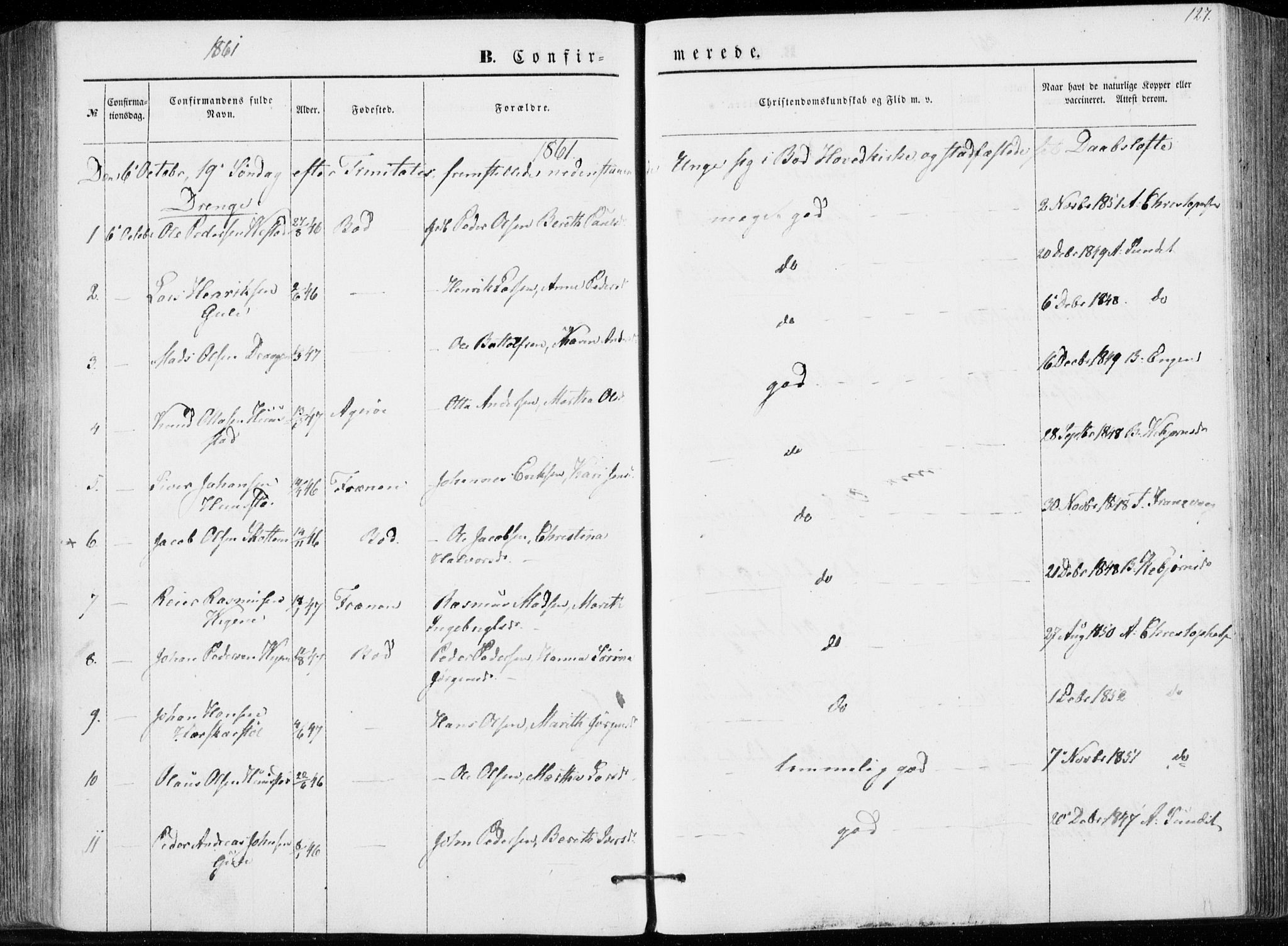 Ministerialprotokoller, klokkerbøker og fødselsregistre - Møre og Romsdal, AV/SAT-A-1454/566/L0767: Parish register (official) no. 566A06, 1852-1868, p. 127