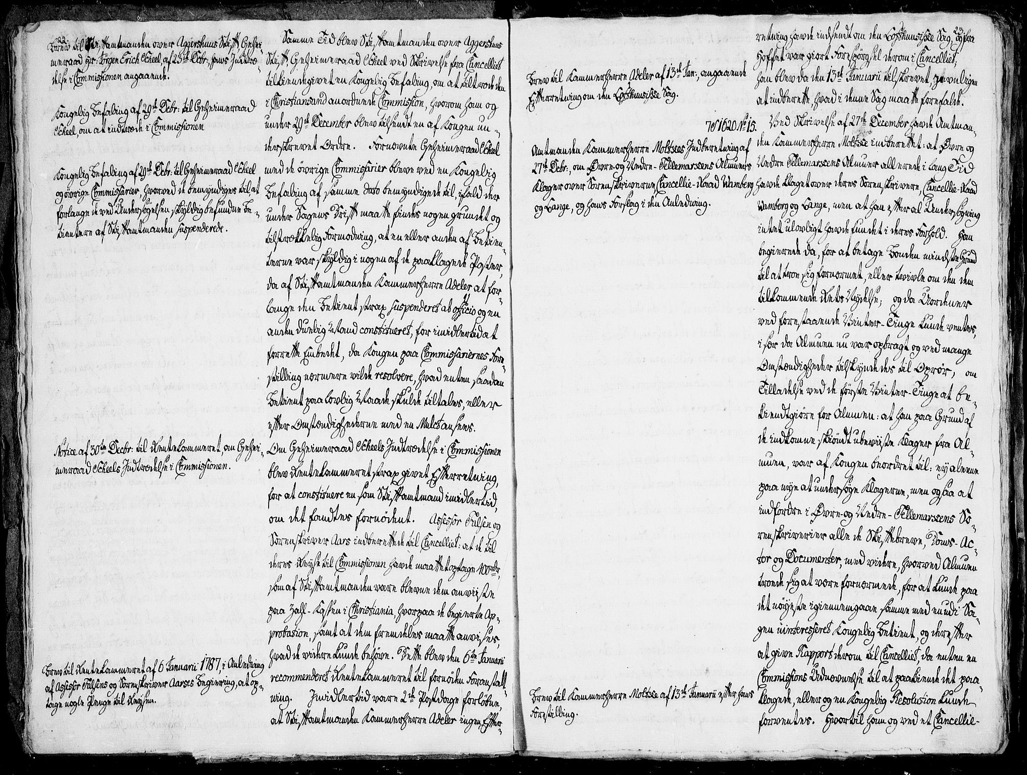 Danske Kanselli, Skapsaker, AV/RA-EA-4061/F/L0101: Skap 16, pakke 7 VII, 1787, p. 22-23