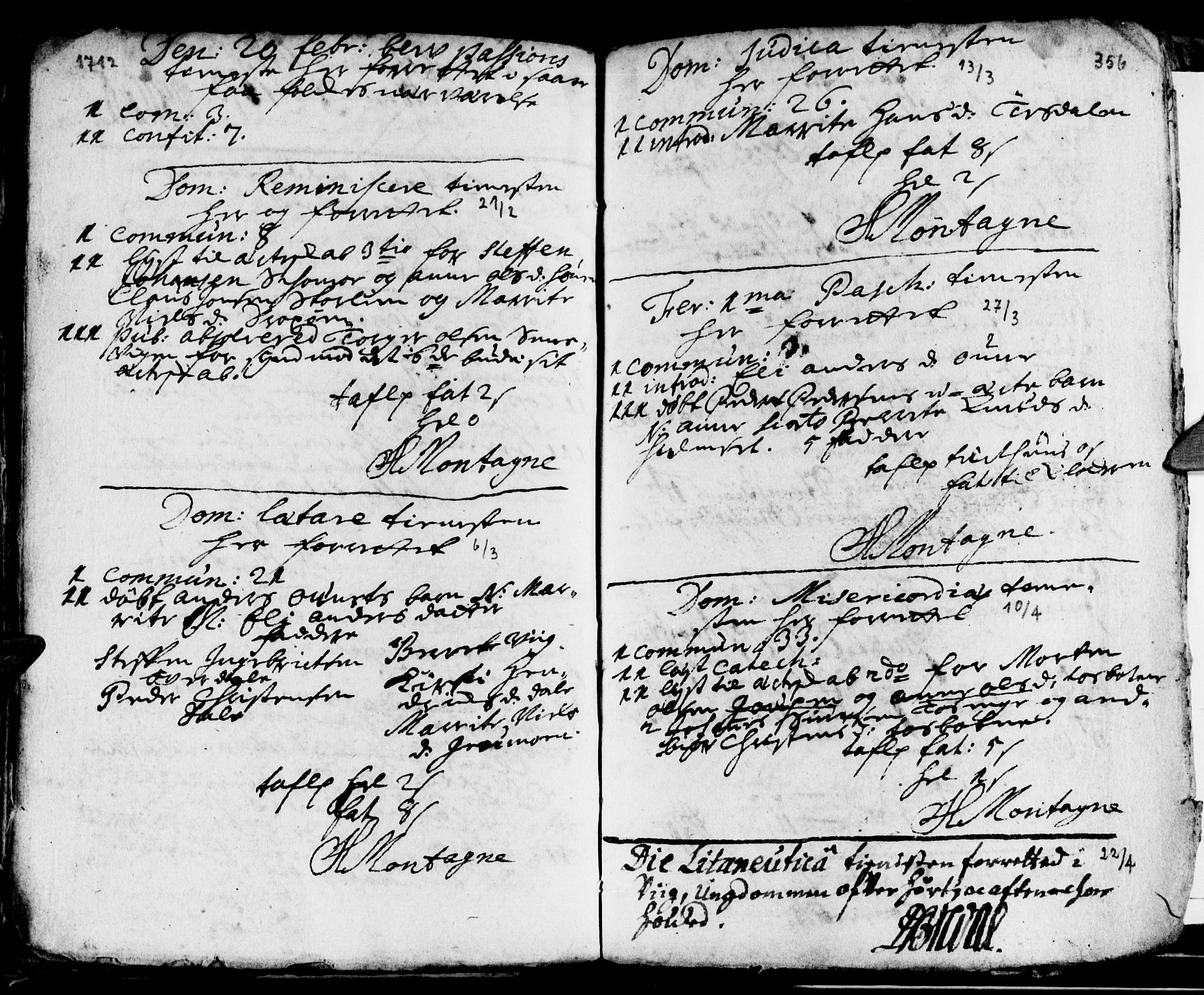 Ministerialprotokoller, klokkerbøker og fødselsregistre - Nordland, SAT/A-1459/812/L0172: Parish register (official) no. 812A01, 1677-1718, p. 356