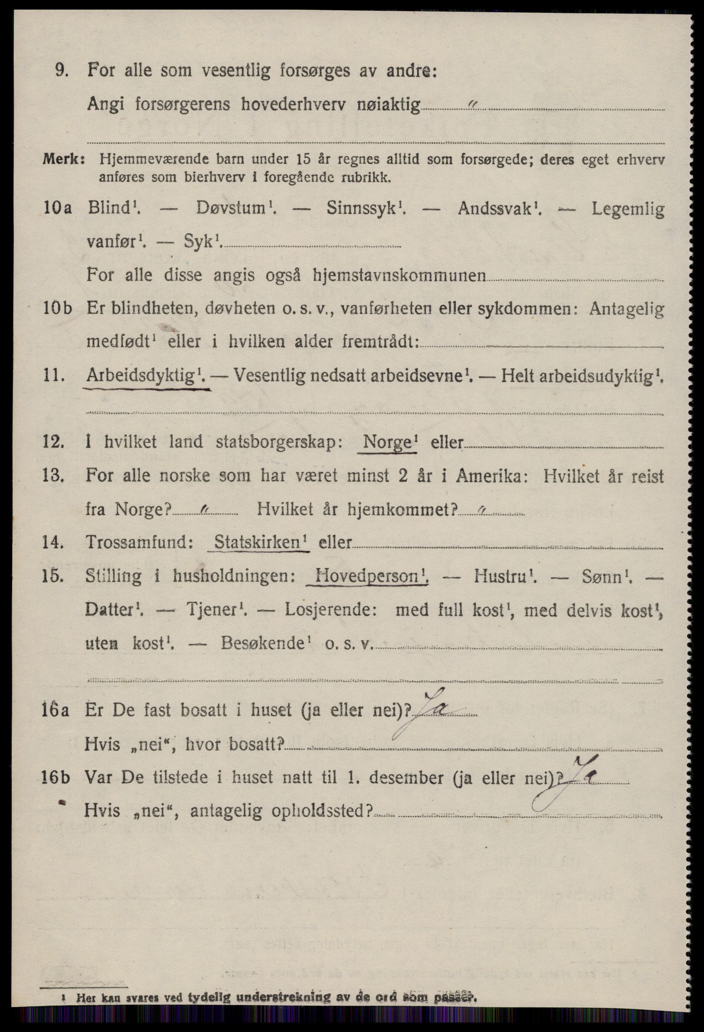 SAT, 1920 census for Stemshaug, 1920, p. 1049