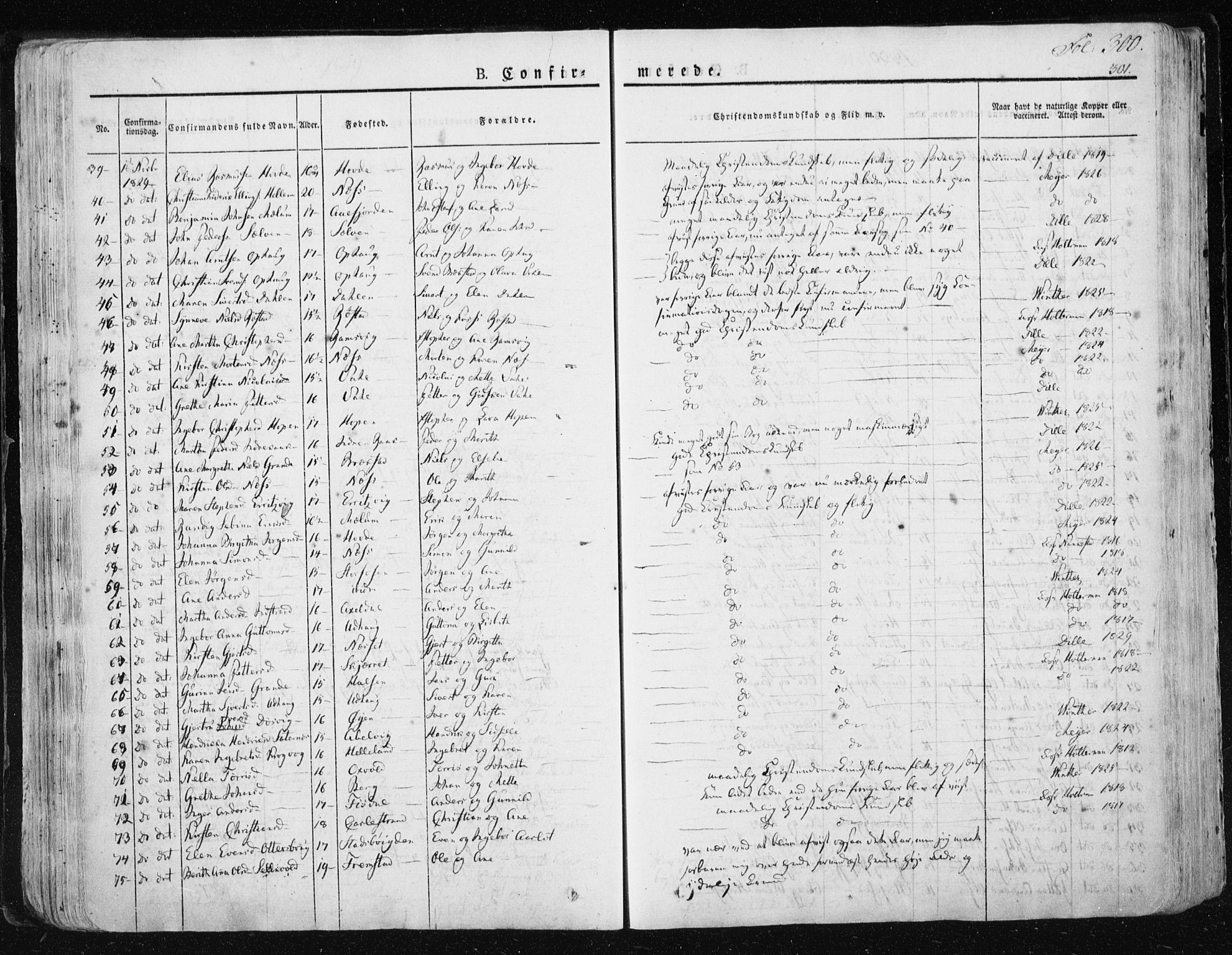 Ministerialprotokoller, klokkerbøker og fødselsregistre - Sør-Trøndelag, SAT/A-1456/659/L0735: Parish register (official) no. 659A05, 1826-1841, p. 300