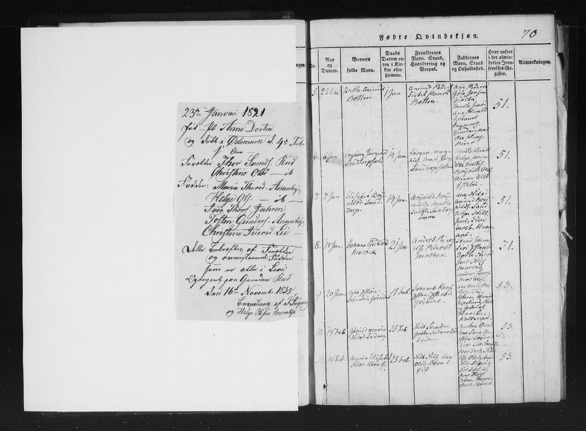 Aremark prestekontor Kirkebøker, SAO/A-10899/F/Fc/L0001: Parish register (official) no. III 1, 1814-1834, p. 69-70
