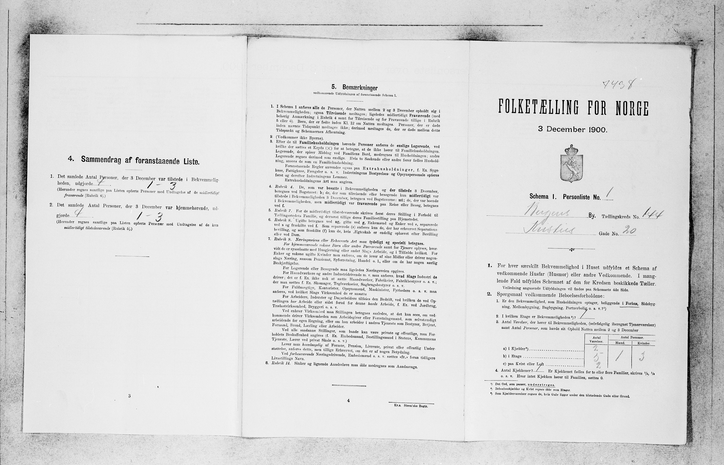 SAB, 1900 census for Bergen, 1900, p. 29758