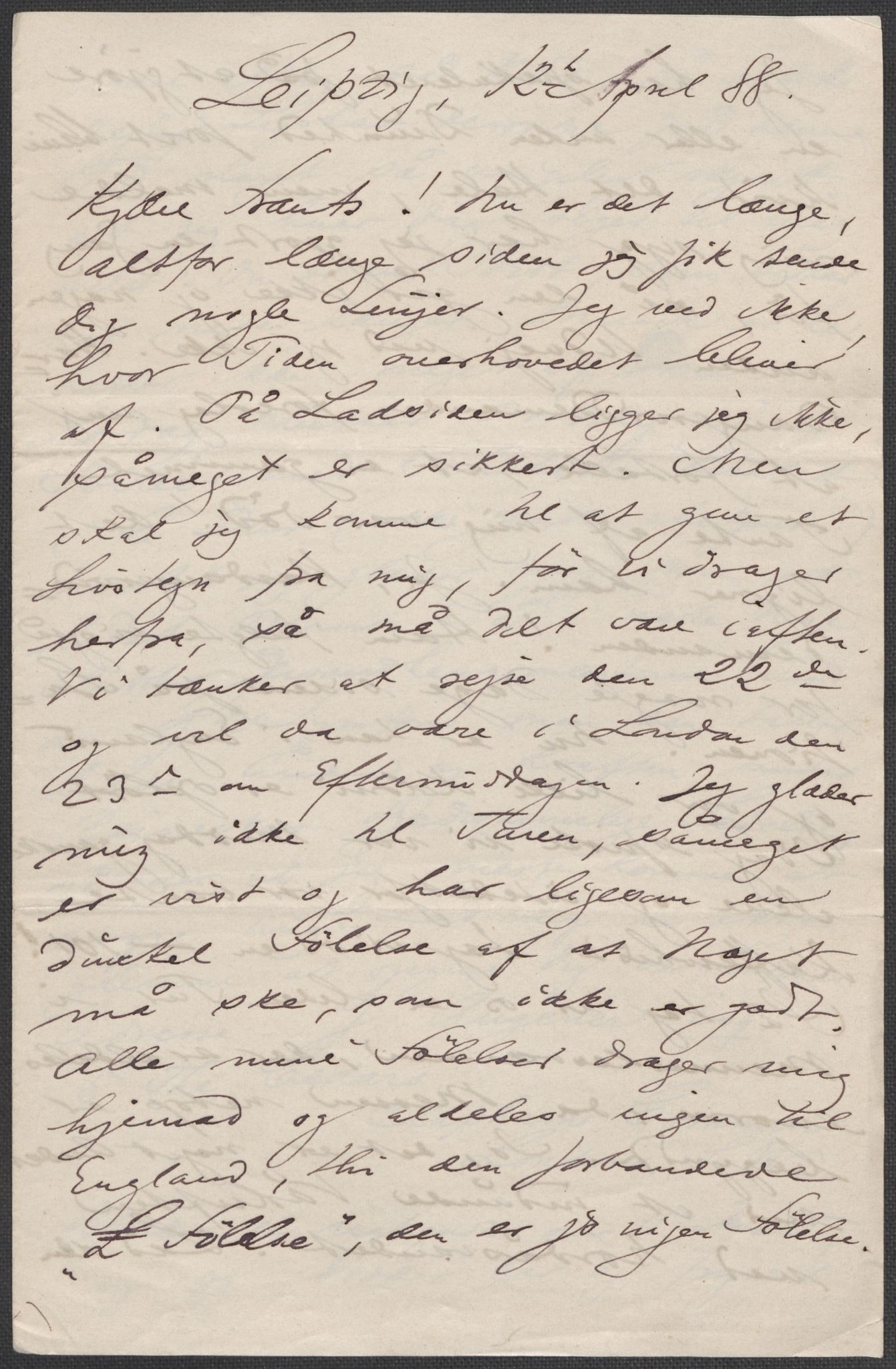 Beyer, Frants, AV/RA-PA-0132/F/L0001: Brev fra Edvard Grieg til Frantz Beyer og "En del optegnelser som kan tjene til kommentar til brevene" av Marie Beyer, 1872-1907, p. 274