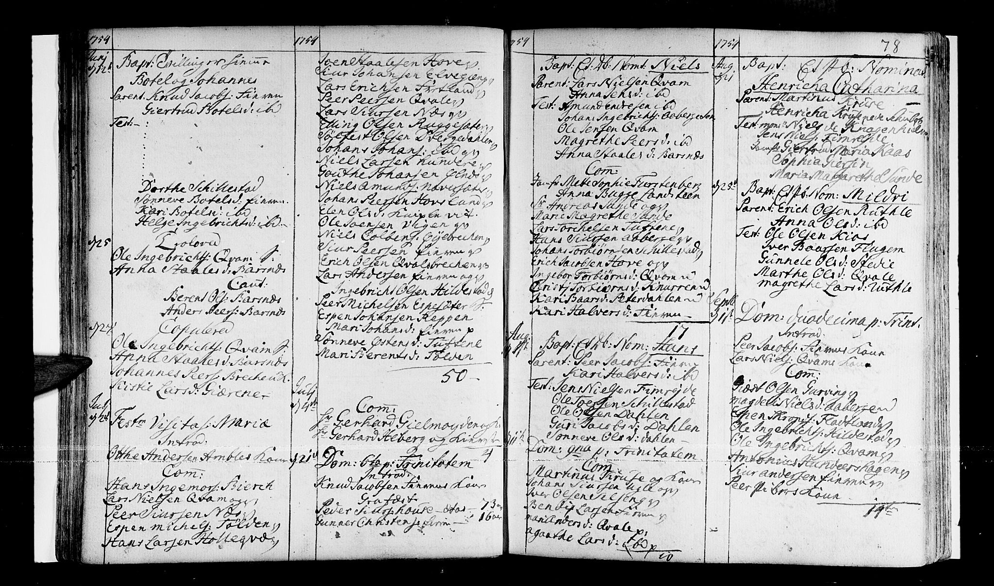 Sogndal sokneprestembete, SAB/A-81301/H/Haa/Haaa/L0003: Parish register (official) no. A 3, 1747-1768, p. 78