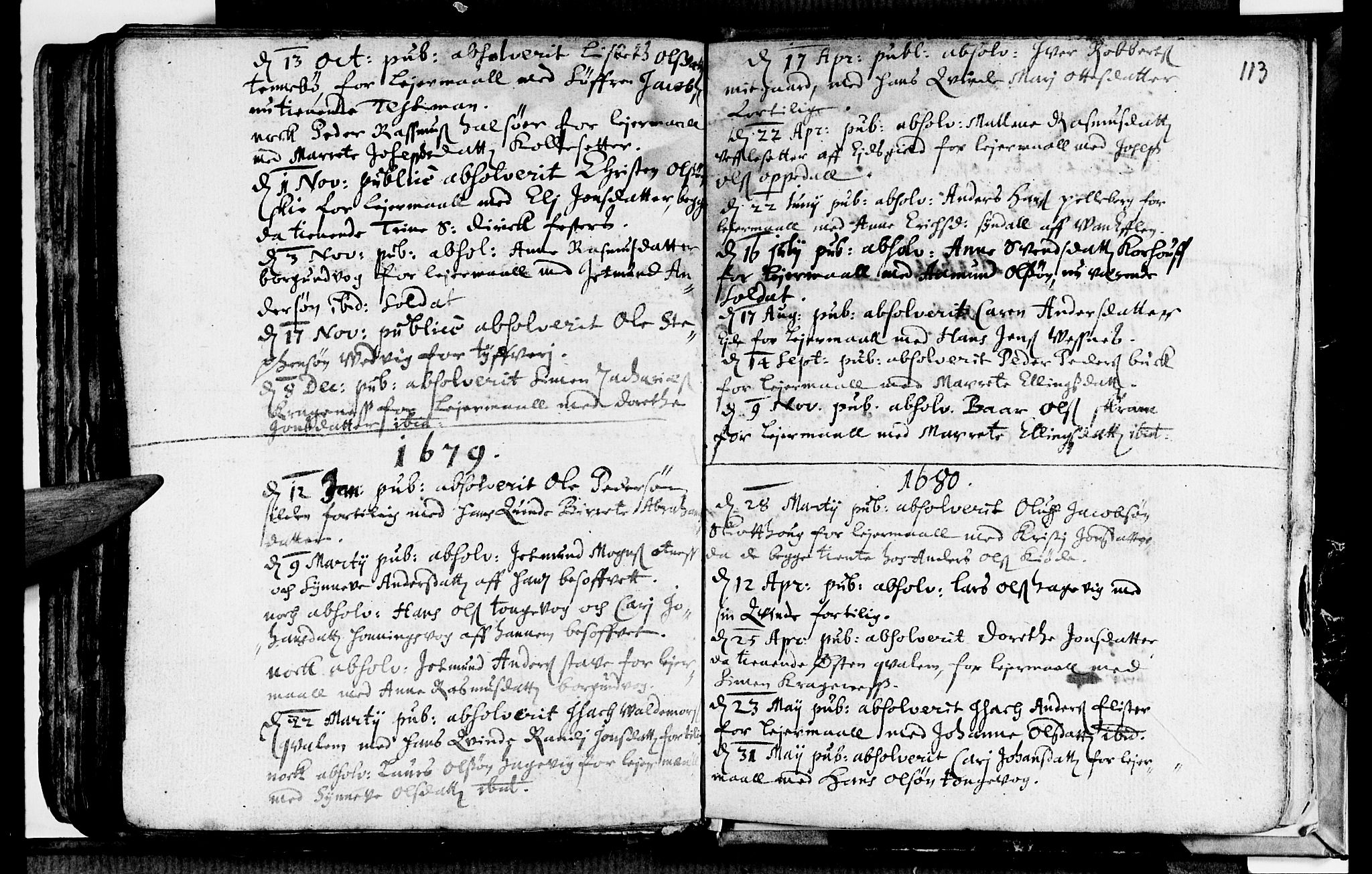 Selje sokneprestembete, AV/SAB-A-99938/H/Ha/Haa/Haaa: Parish register (official) no. A 1, 1668-1696, p. 113