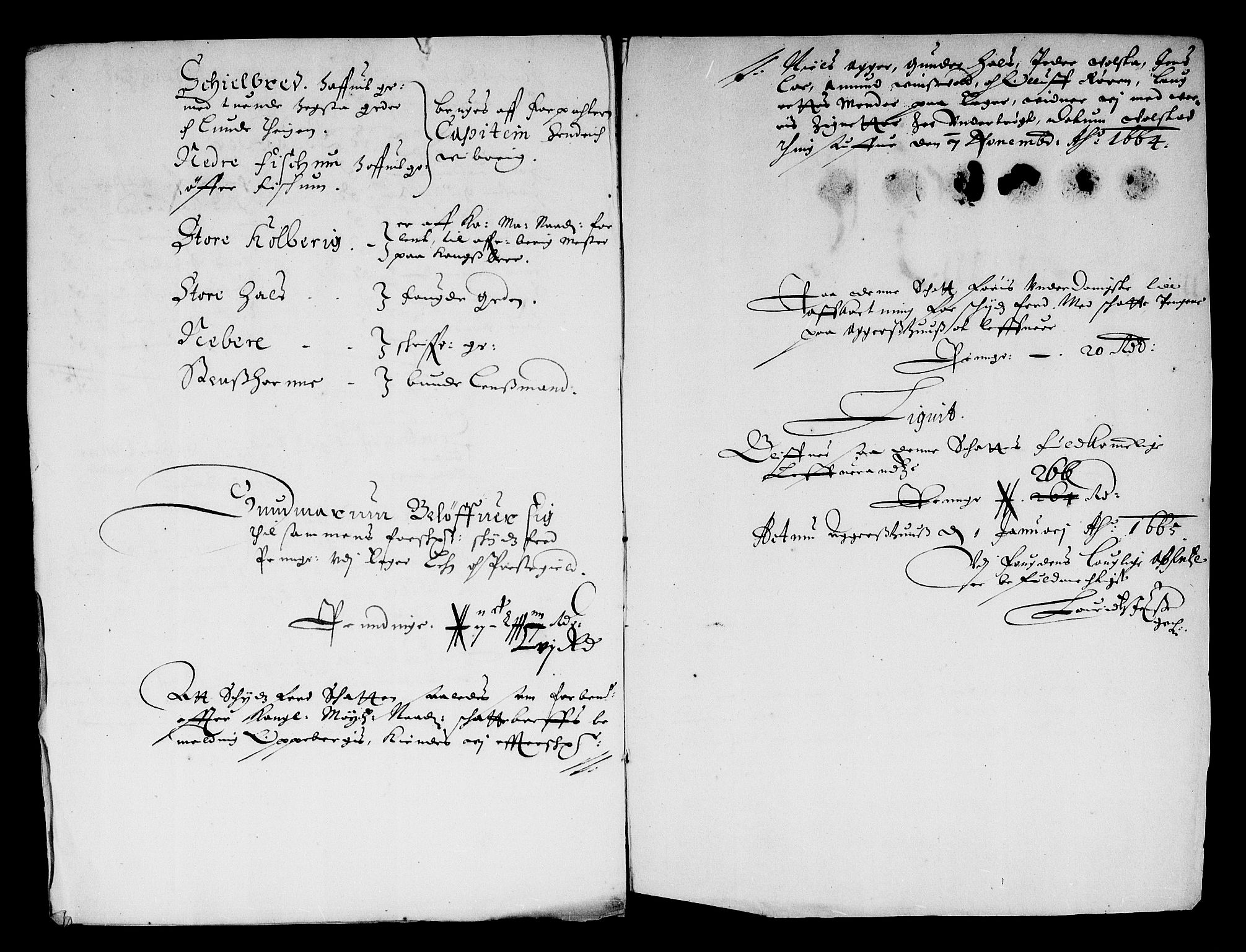 Rentekammeret inntil 1814, Reviderte regnskaper, Stiftamtstueregnskaper, Landkommissariatet på Akershus og Akershus stiftamt, AV/RA-EA-5869/R/Ra/L0025: Landkommissariatet på Akershus, 1664