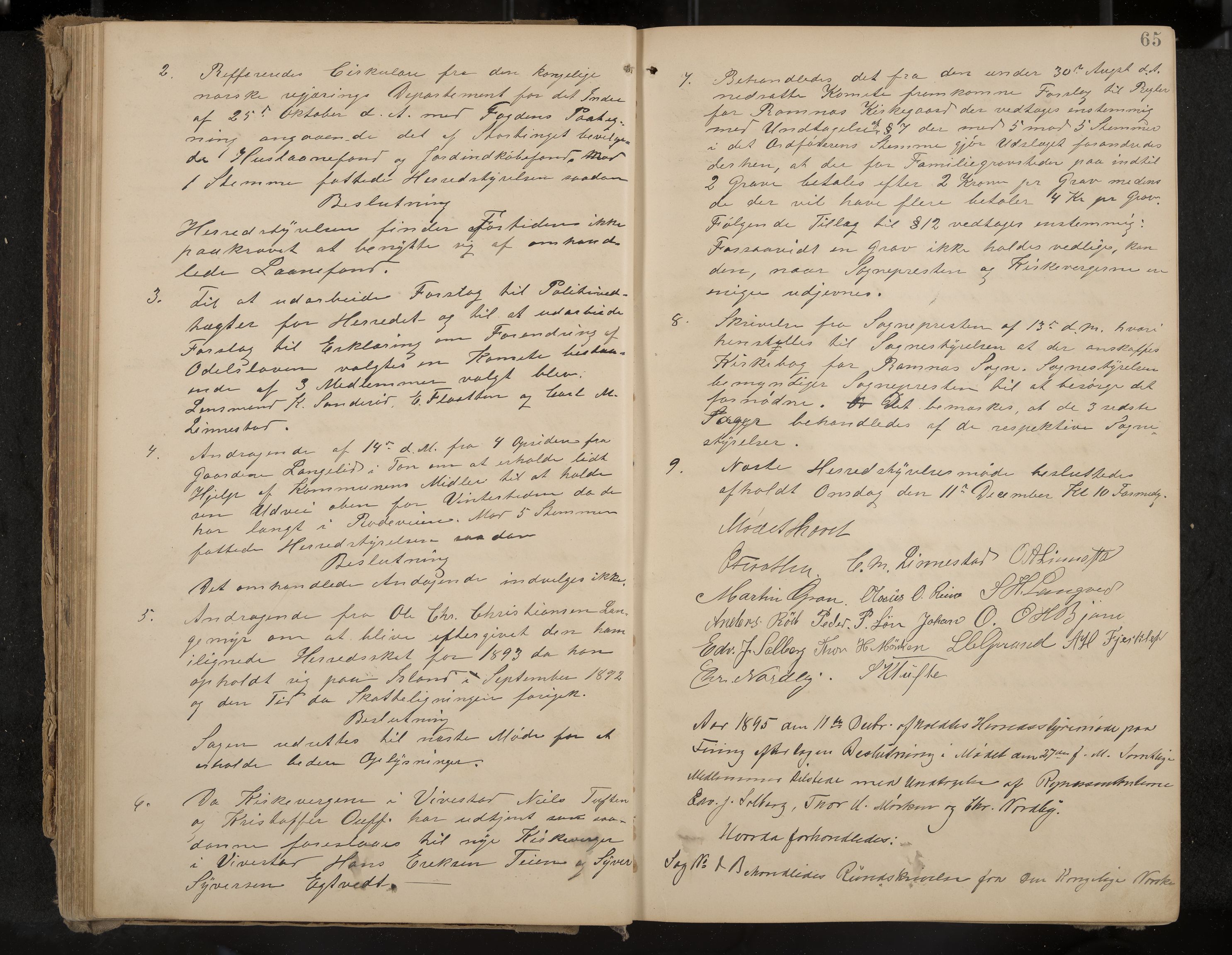 Ramnes formannskap og sentraladministrasjon, IKAK/0718021/A/Aa/L0004: Møtebok, 1892-1907, p. 65