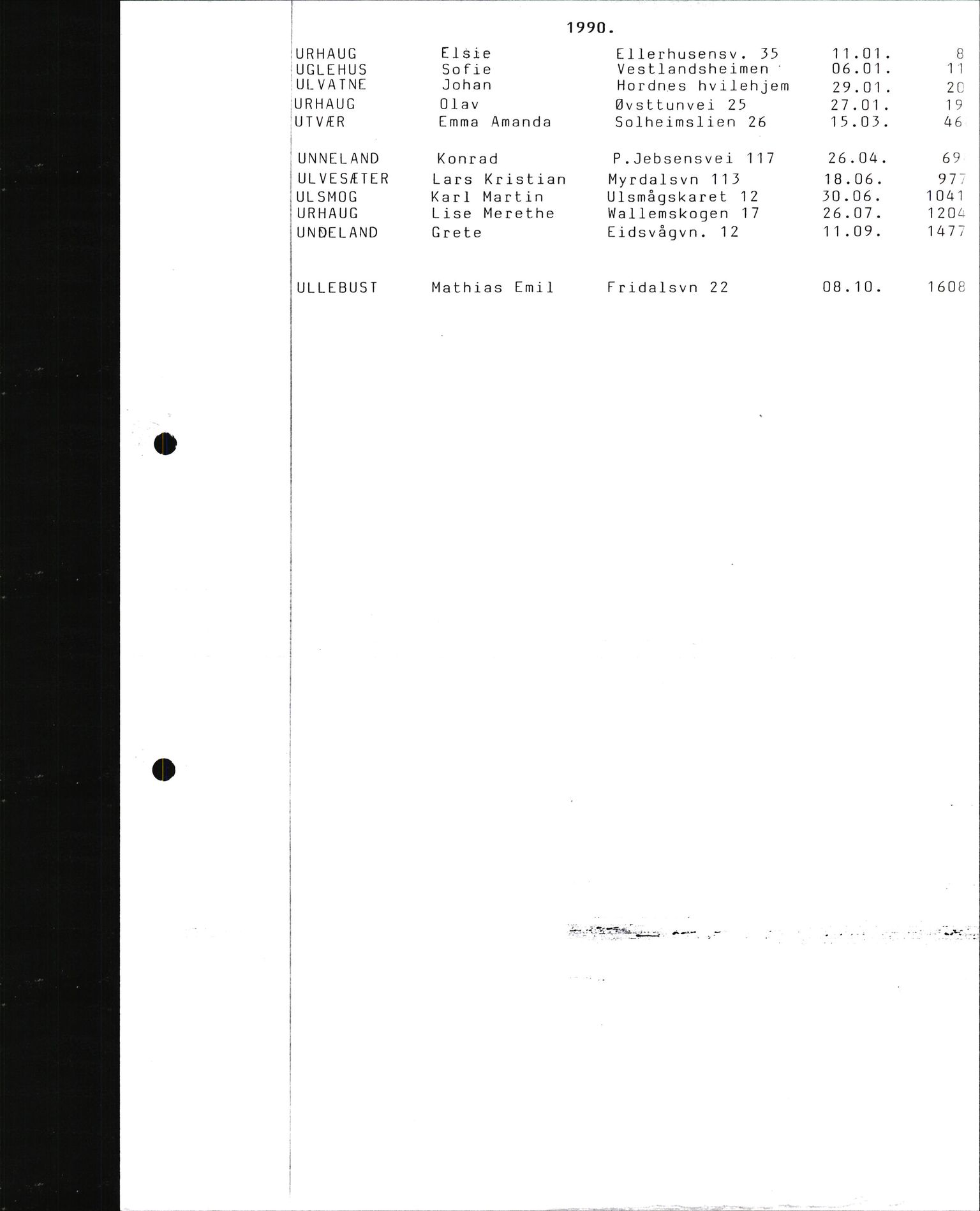 Byfogd og Byskriver i Bergen, SAB/A-3401/06/06Nb/L0013: Register til dødsfalljournaler, 1976-1992, p. 146