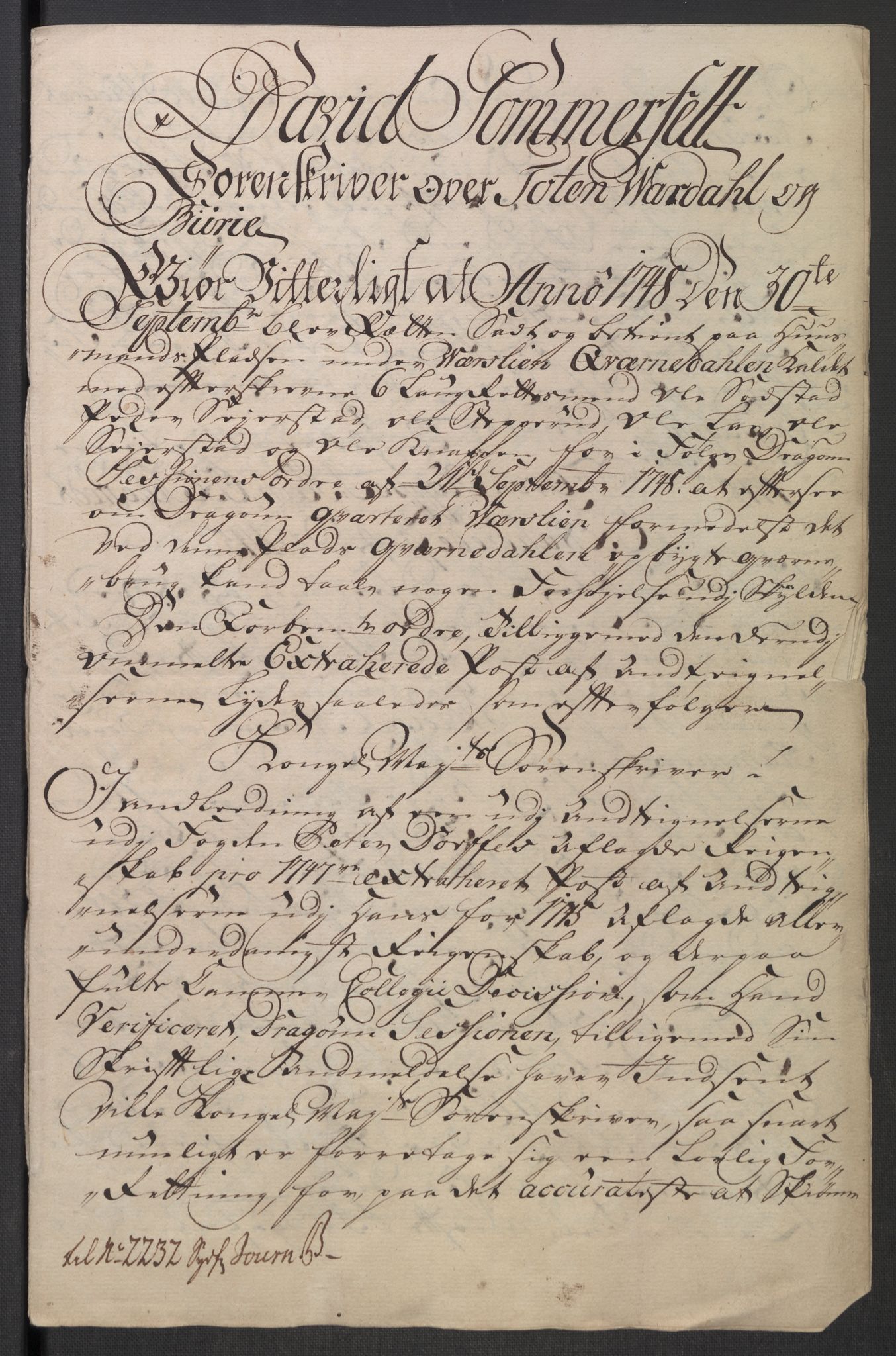 Rentekammeret inntil 1814, Reviderte regnskaper, Fogderegnskap, RA/EA-4092/R18/L1346: Fogderegnskap Hadeland, Toten og Valdres, 1747-1748, p. 264