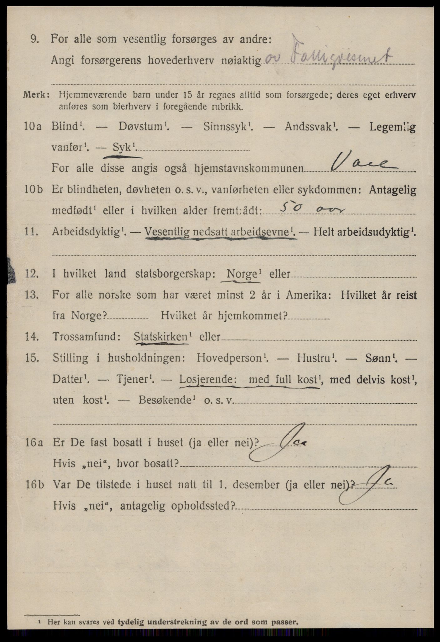 SAT, 1920 census for Voll, 1920, p. 796