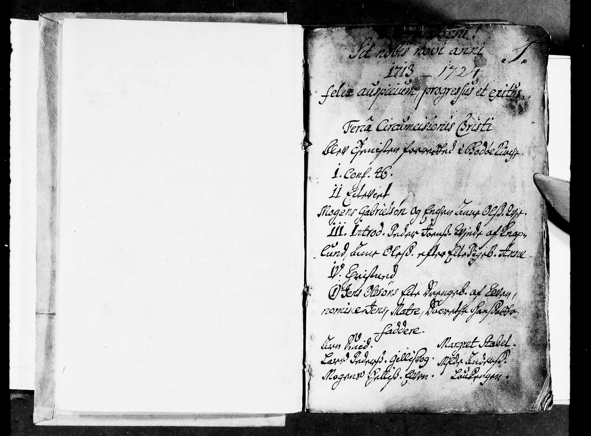 Ministerialprotokoller, klokkerbøker og fødselsregistre - Nordland, AV/SAT-A-1459/801/L0001: Parish register (official) no. 801A01, 1713-1724