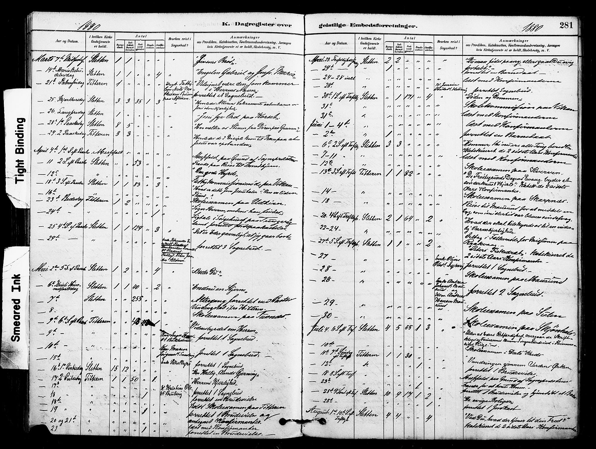 Ministerialprotokoller, klokkerbøker og fødselsregistre - Sør-Trøndelag, SAT/A-1456/640/L0578: Parish register (official) no. 640A03, 1879-1889, p. 281
