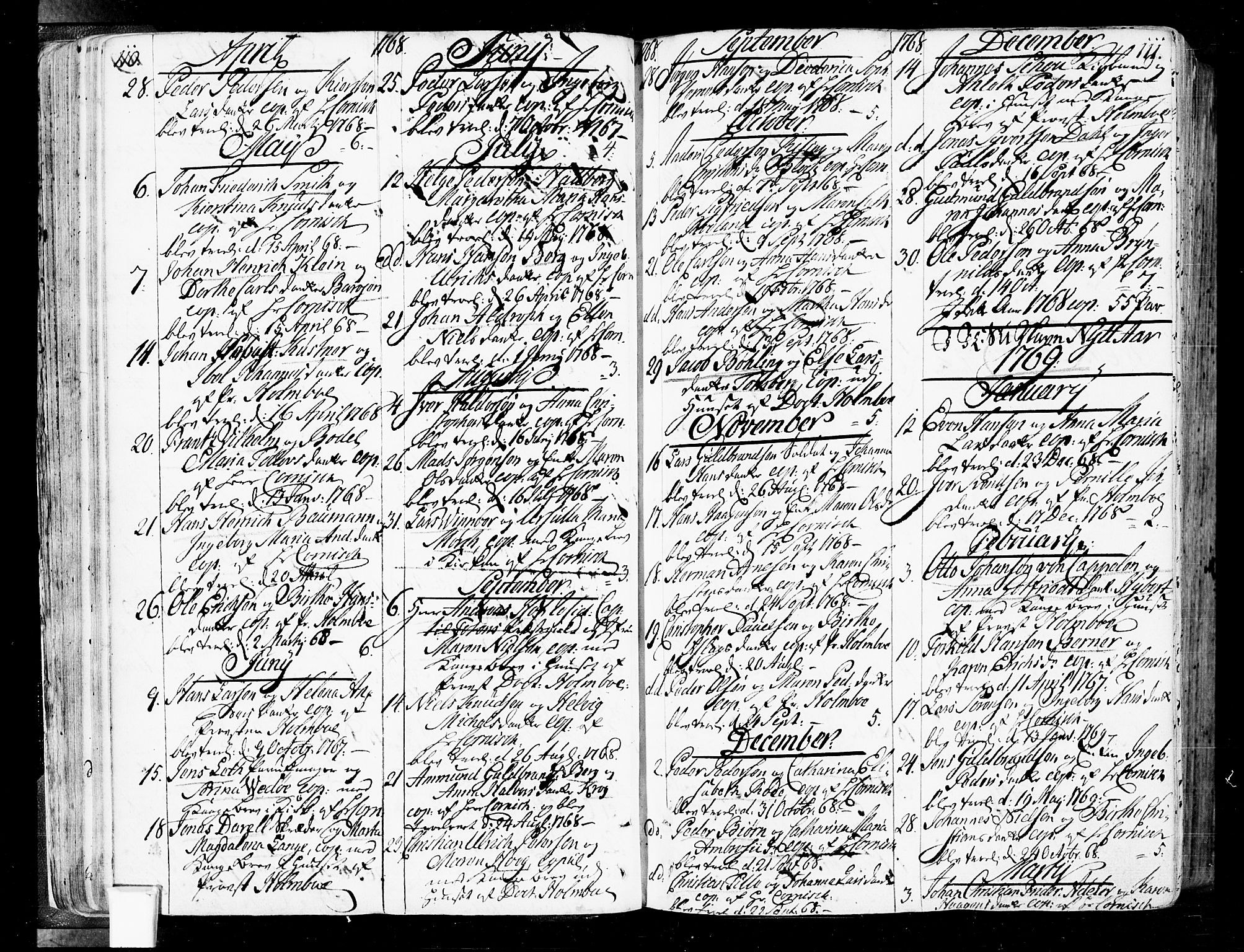 Oslo domkirke Kirkebøker, SAO/A-10752/F/Fa/L0004: Parish register (official) no. 4, 1743-1786, p. 110-111