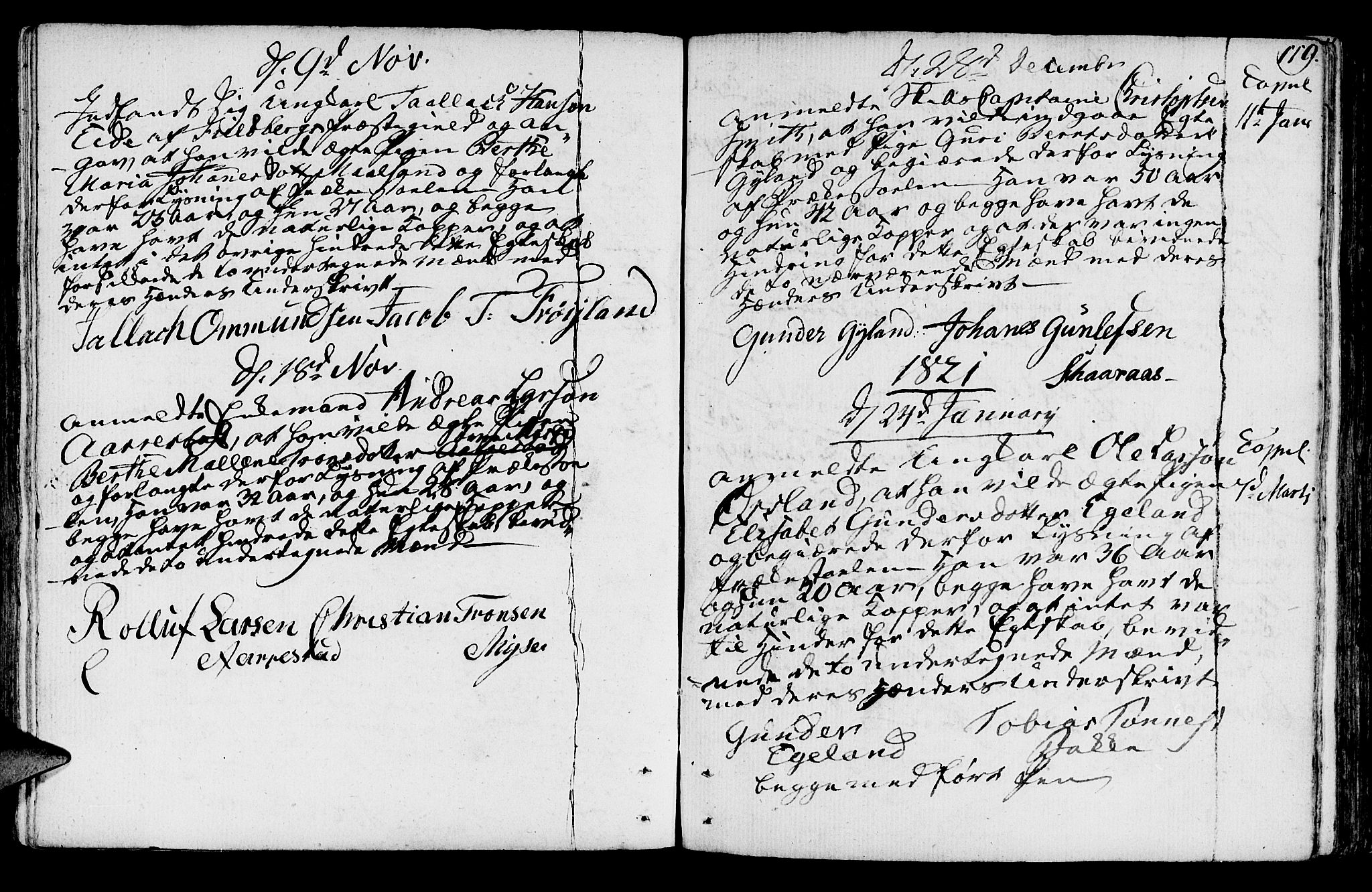 Sokndal sokneprestkontor, AV/SAST-A-101808: Parish register (official) no. A 5, 1806-1826, p. 119