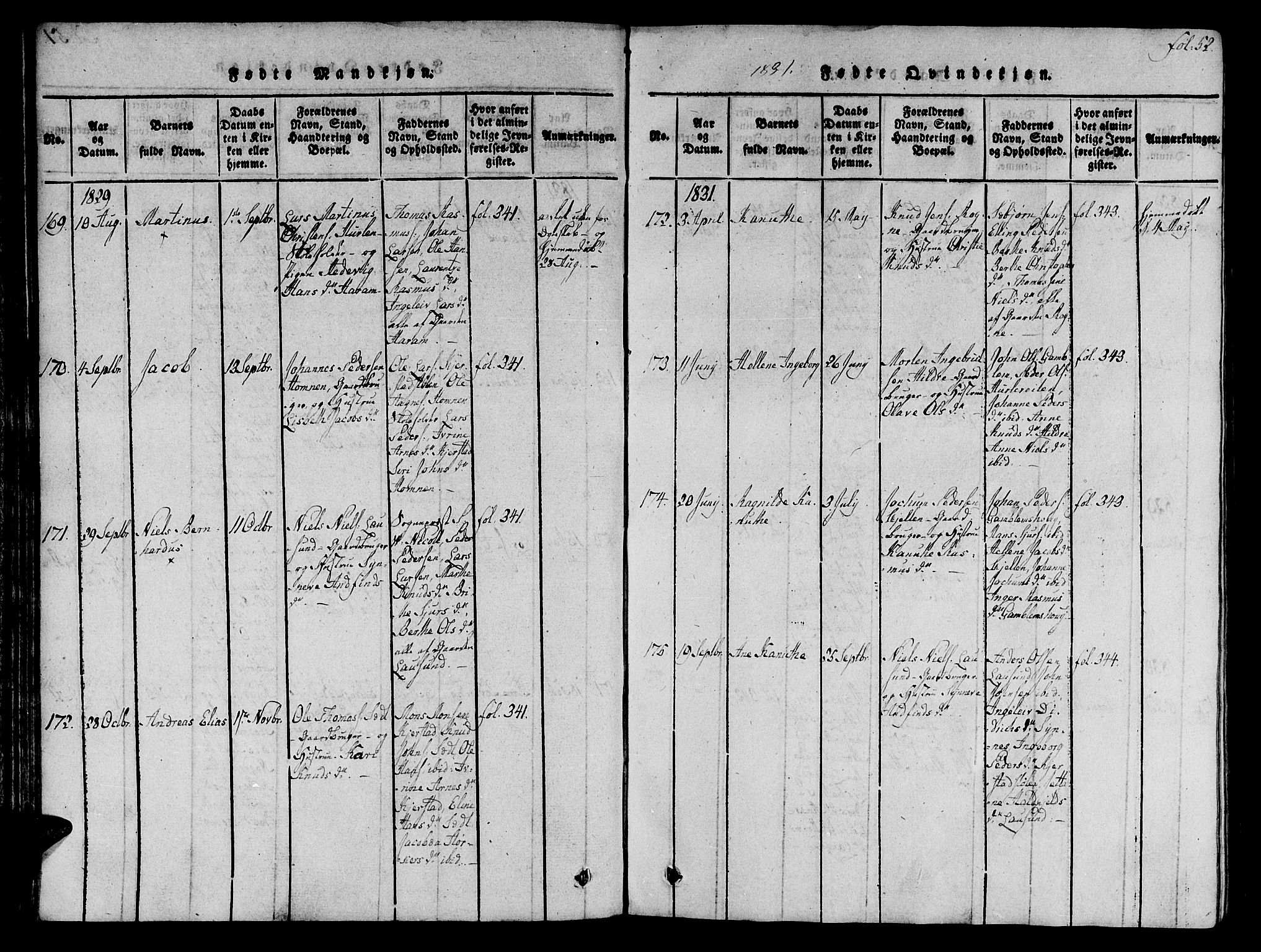 Ministerialprotokoller, klokkerbøker og fødselsregistre - Møre og Romsdal, AV/SAT-A-1454/536/L0495: Parish register (official) no. 536A04, 1818-1847, p. 52