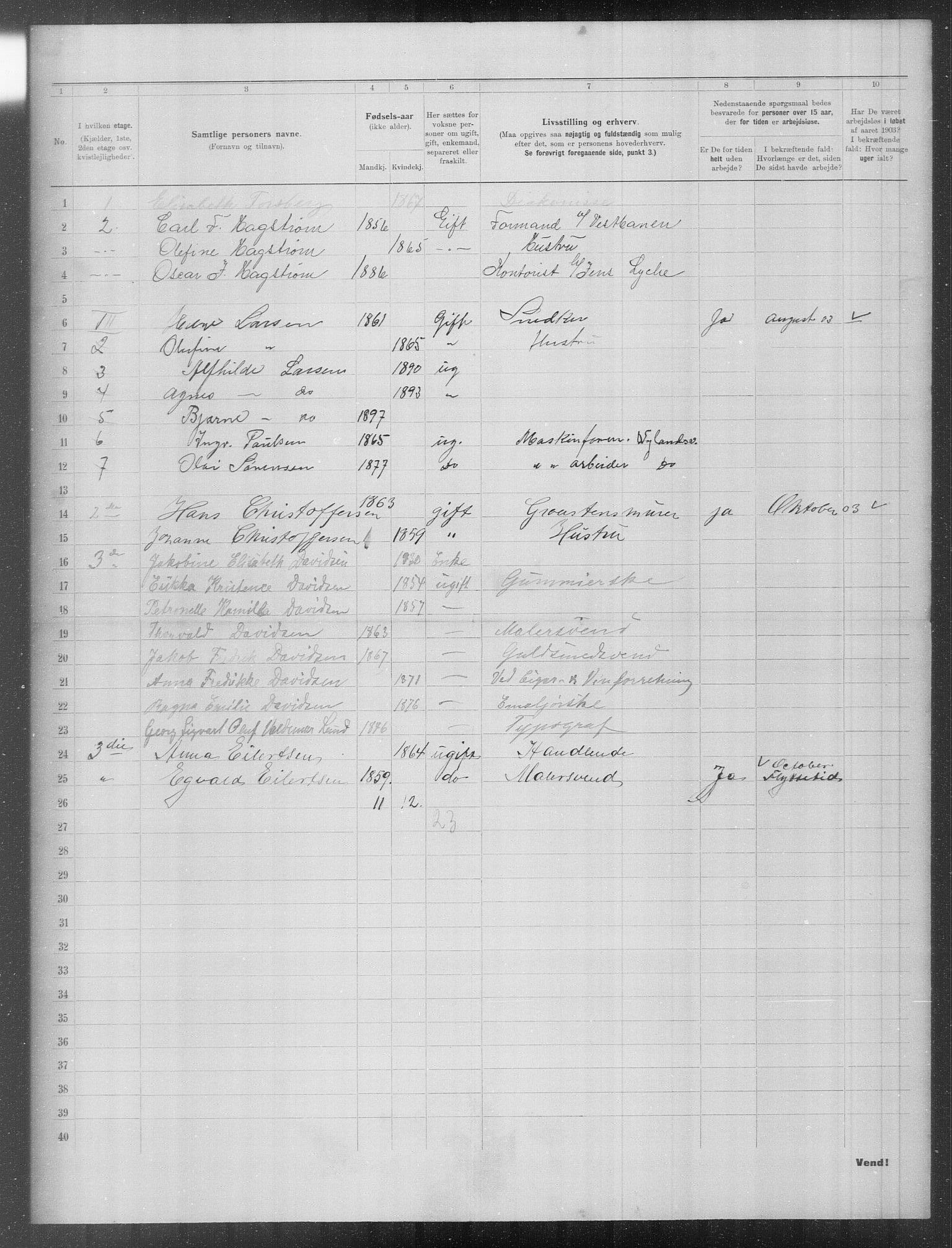 OBA, Municipal Census 1903 for Kristiania, 1903, p. 14539