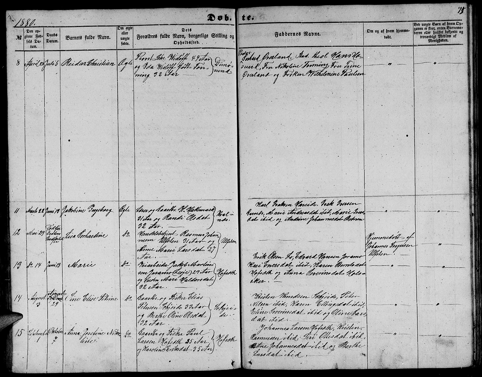 Ministerialprotokoller, klokkerbøker og fødselsregistre - Møre og Romsdal, AV/SAT-A-1454/509/L0111: Parish register (copy) no. 509C01, 1854-1882, p. 75