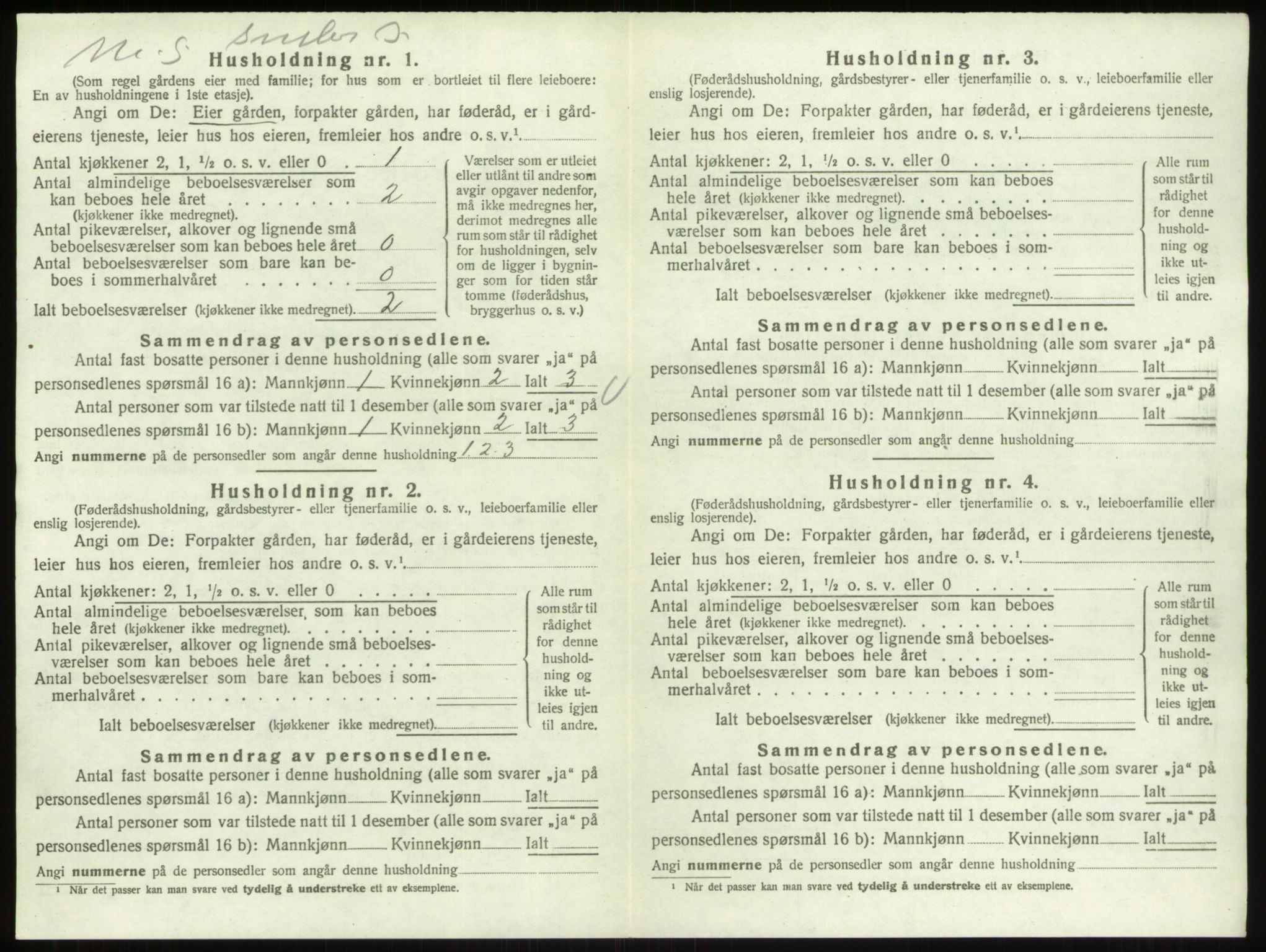 SAO, 1920 census for Skjeberg, 1920, p. 1340