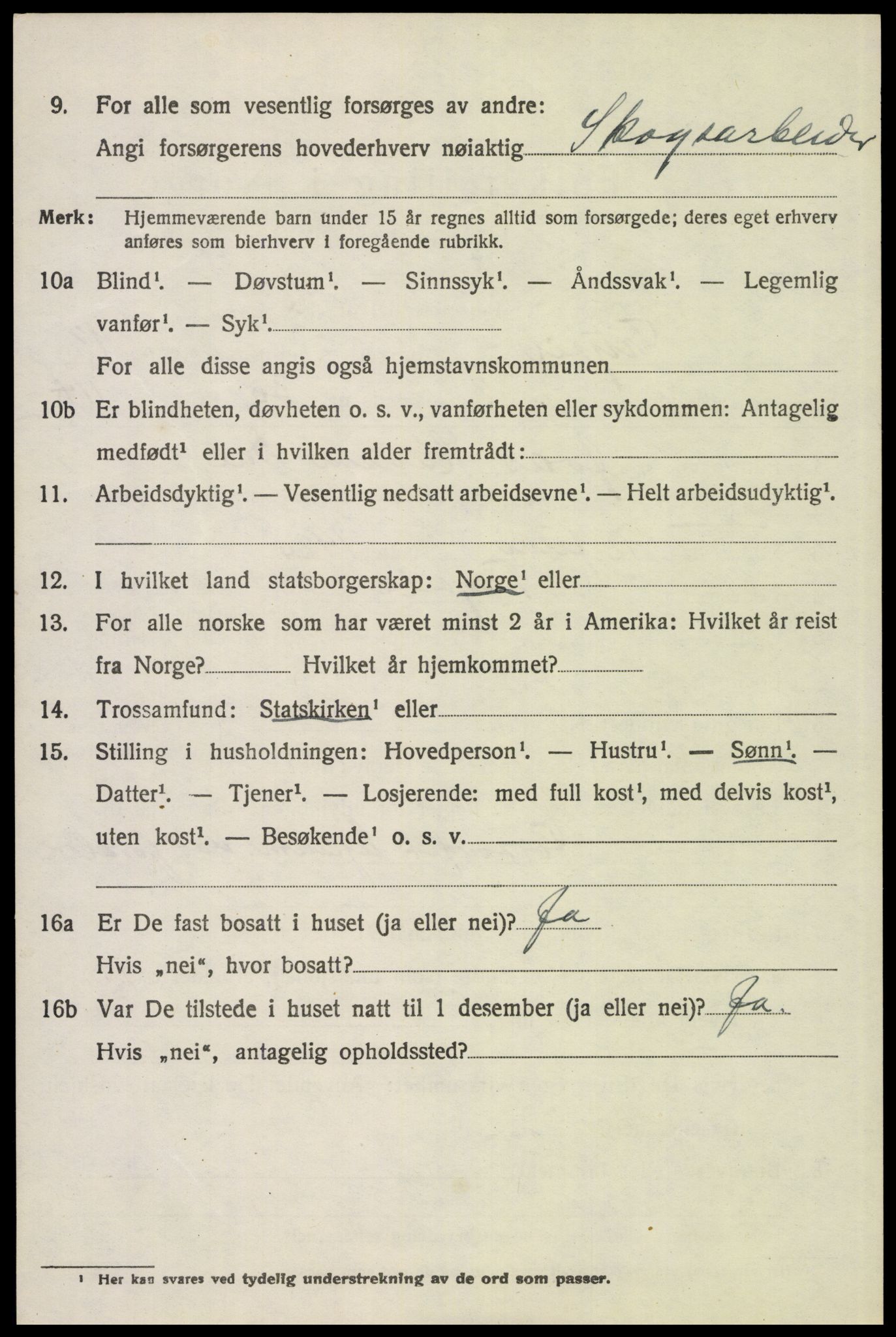 SAH, 1920 census for Trysil, 1920, p. 7656