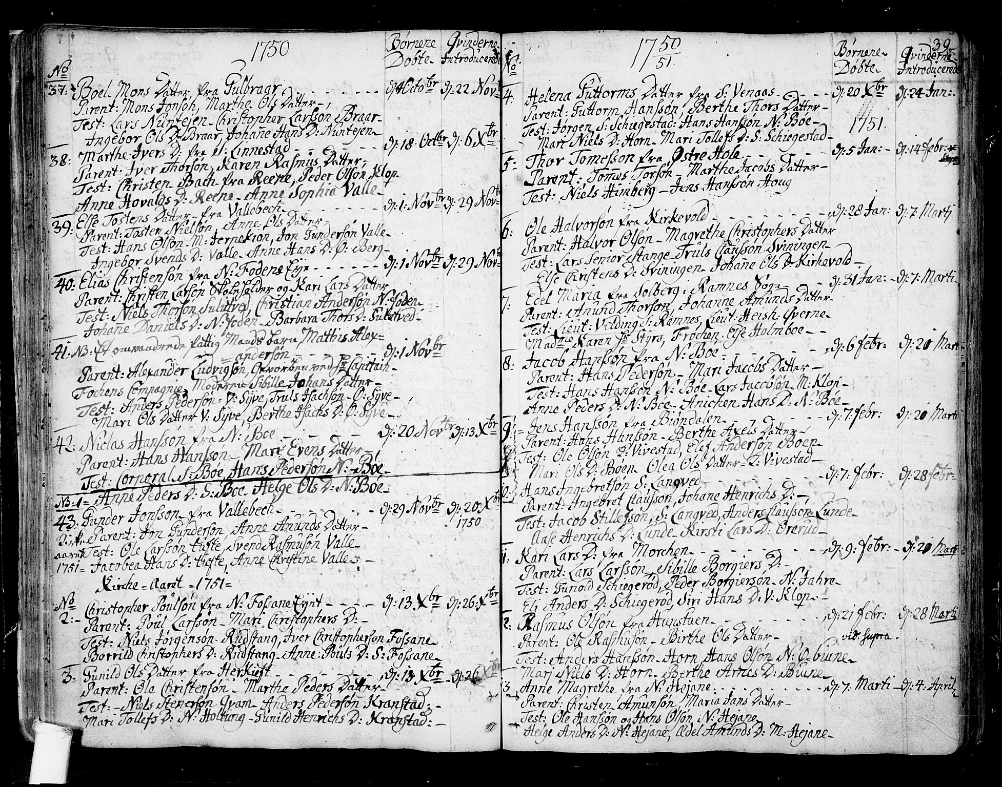 Ramnes kirkebøker, SAKO/A-314/F/Fa/L0001: Parish register (official) no. I 1, 1732-1774, p. 39