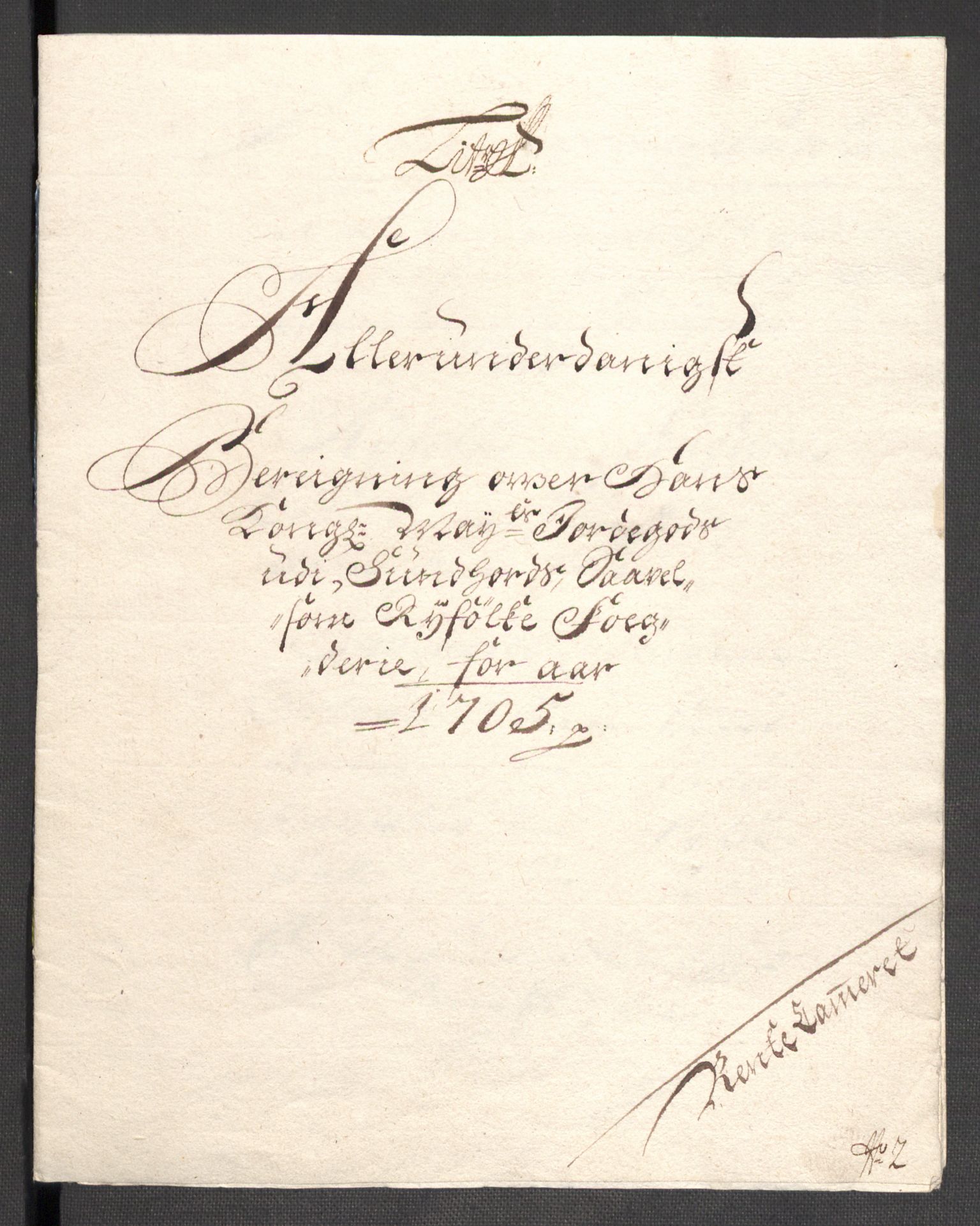 Rentekammeret inntil 1814, Reviderte regnskaper, Fogderegnskap, AV/RA-EA-4092/R48/L2983: Fogderegnskap Sunnhordland og Hardanger, 1705, p. 43