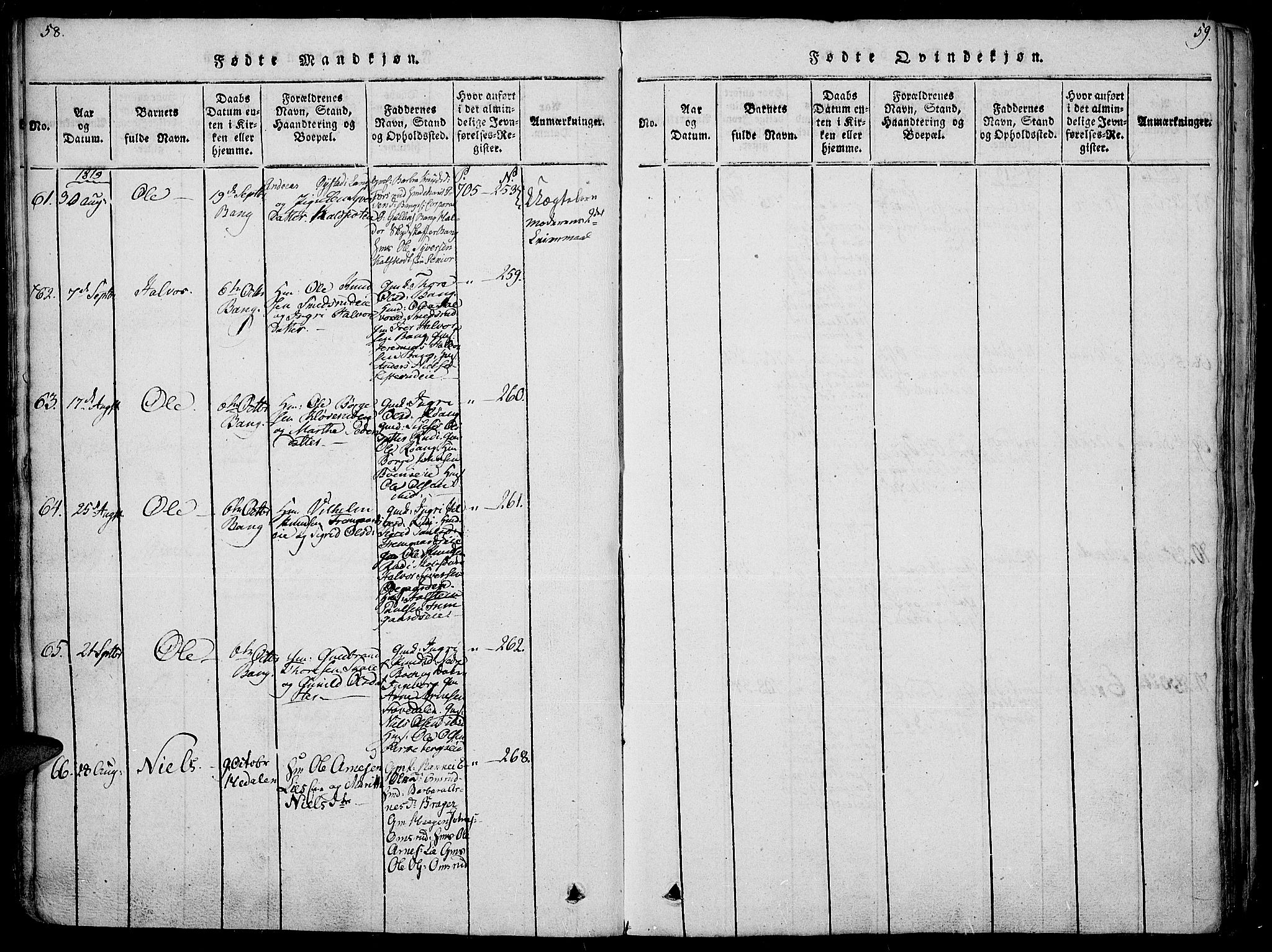 Sør-Aurdal prestekontor, AV/SAH-PREST-128/H/Ha/Haa/L0002: Parish register (official) no. 2, 1815-1840, p. 58-59