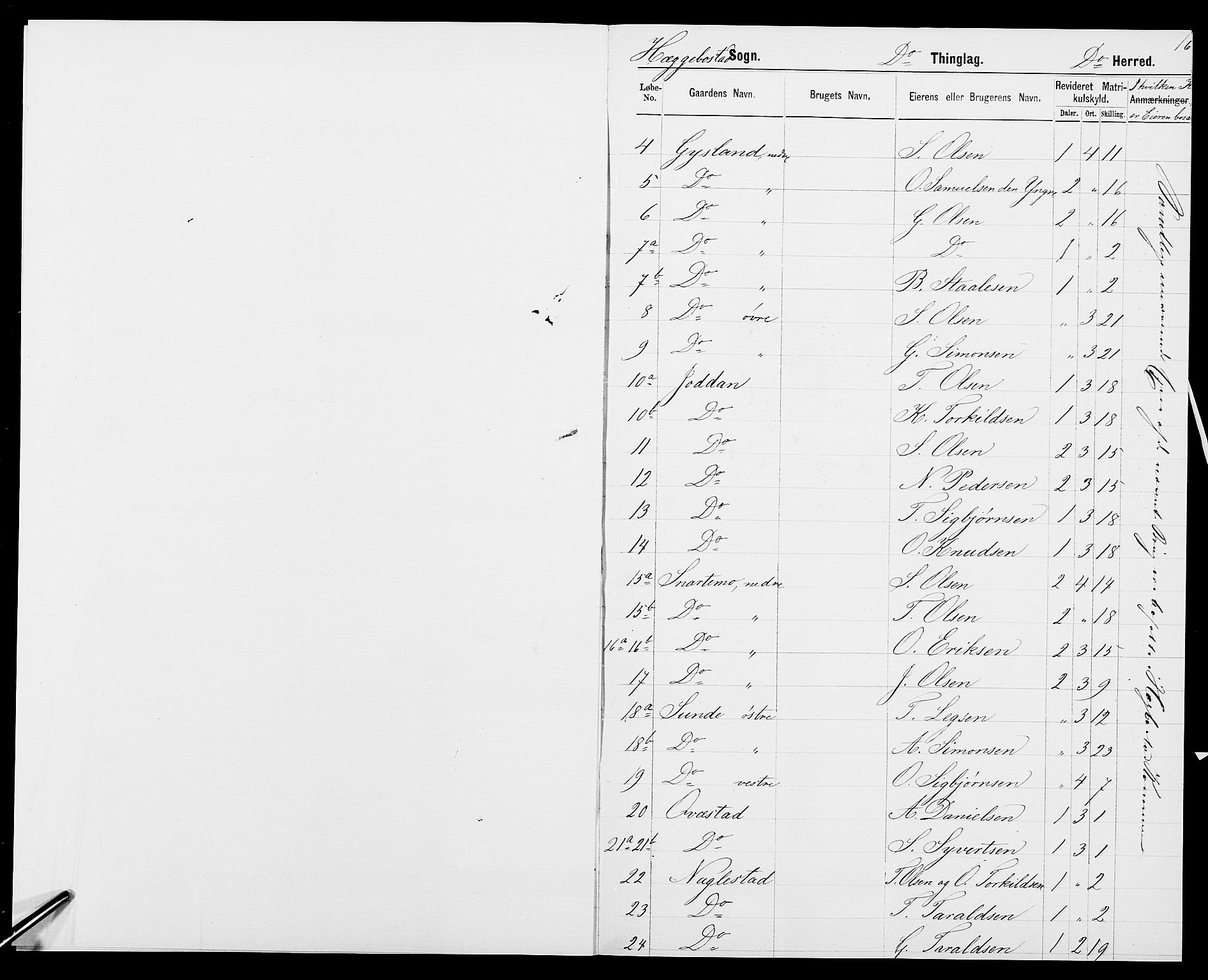 SAK, 1875 census for 1034P Hægebostad, 1875, p. 4