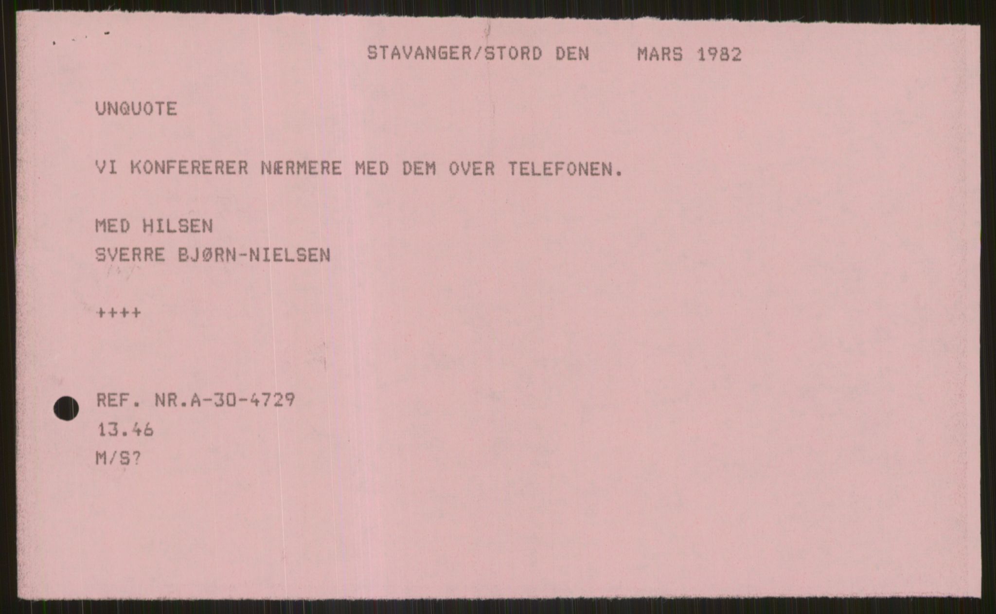 Pa 1503 - Stavanger Drilling AS, SAST/A-101906/D/L0005: Korrespondanse og saksdokumenter, 1974-1985, p. 832
