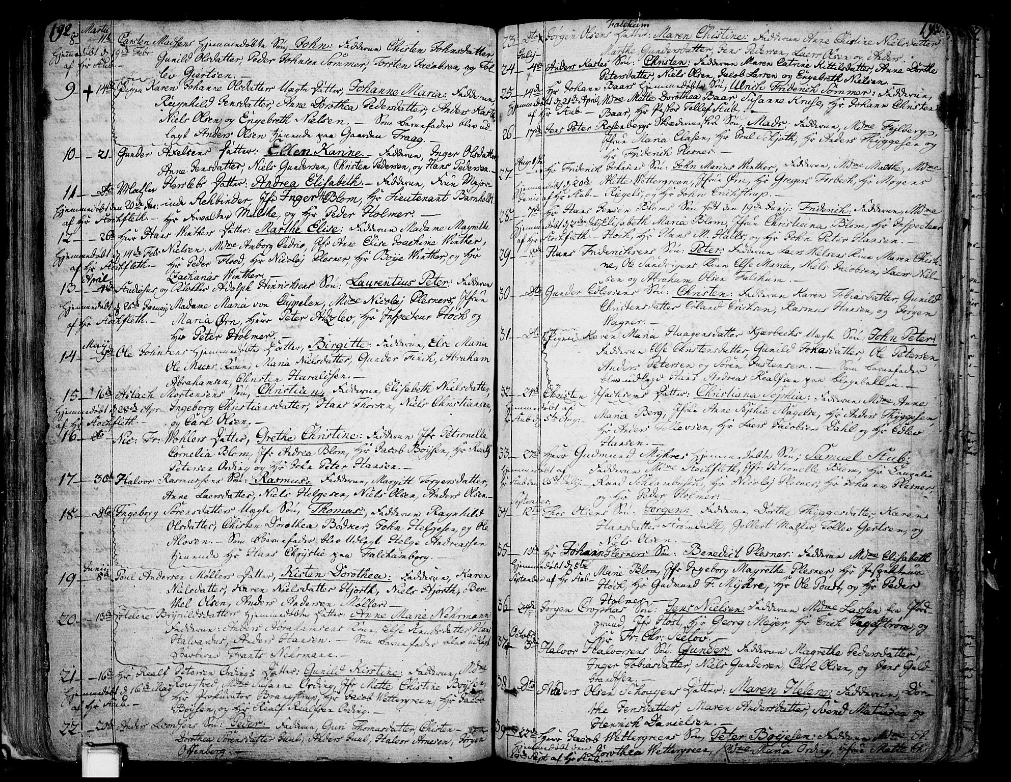 Skien kirkebøker, SAKO/A-302/F/Fa/L0004: Parish register (official) no. 4, 1792-1814, p. 192-193