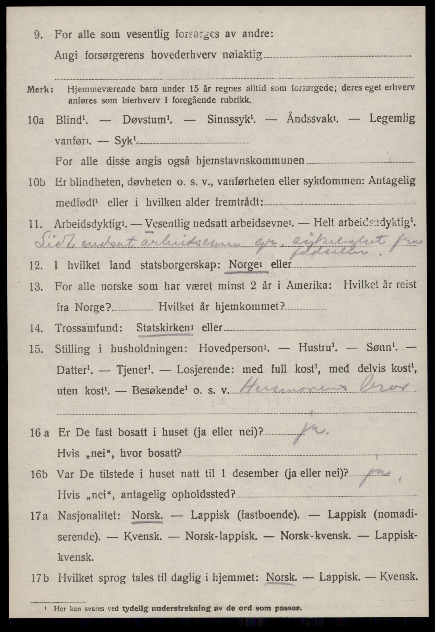 SAT, 1920 census for Stadsbygd, 1920, p. 3241