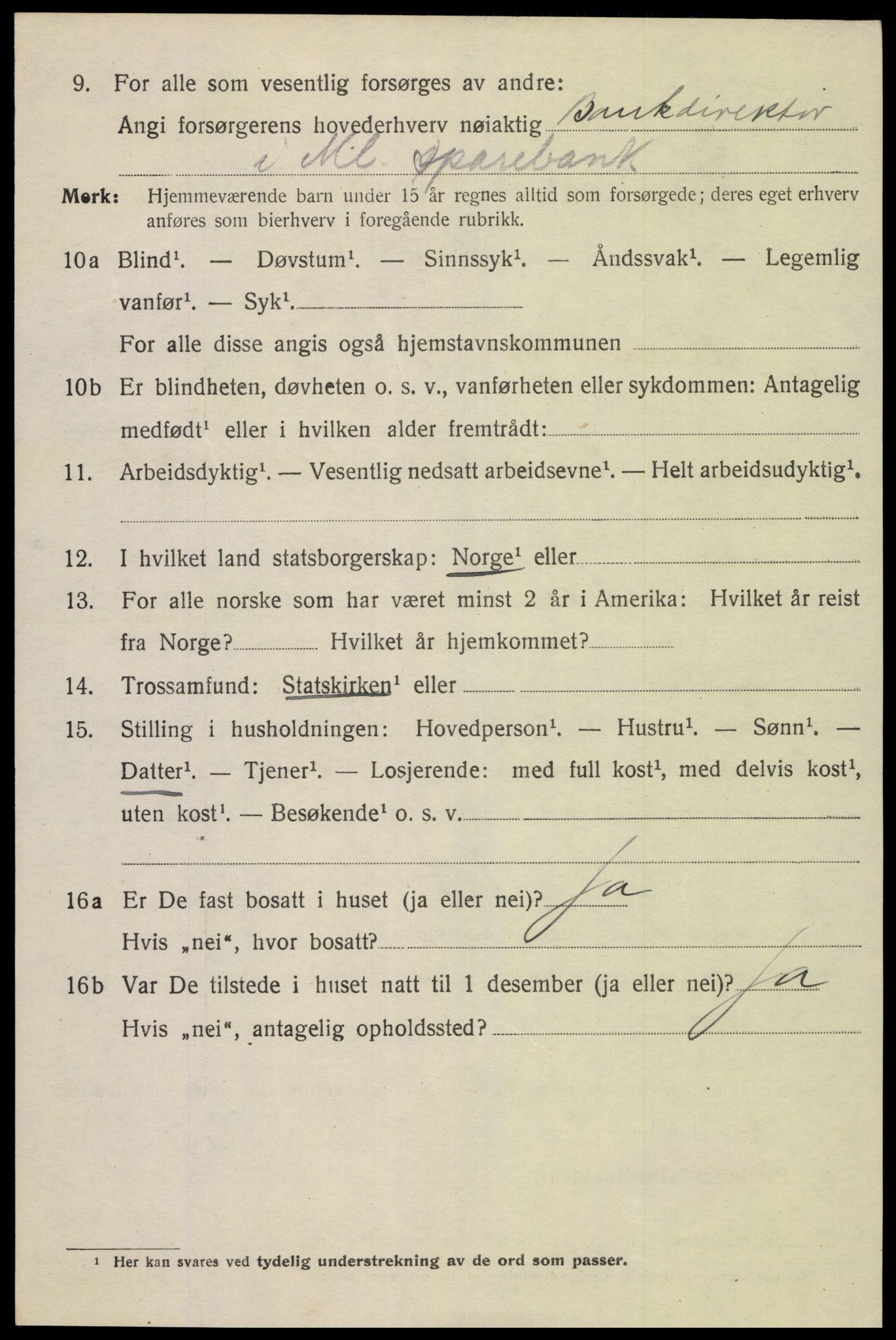 SAK, 1920 census for Mandal, 1920, p. 5880