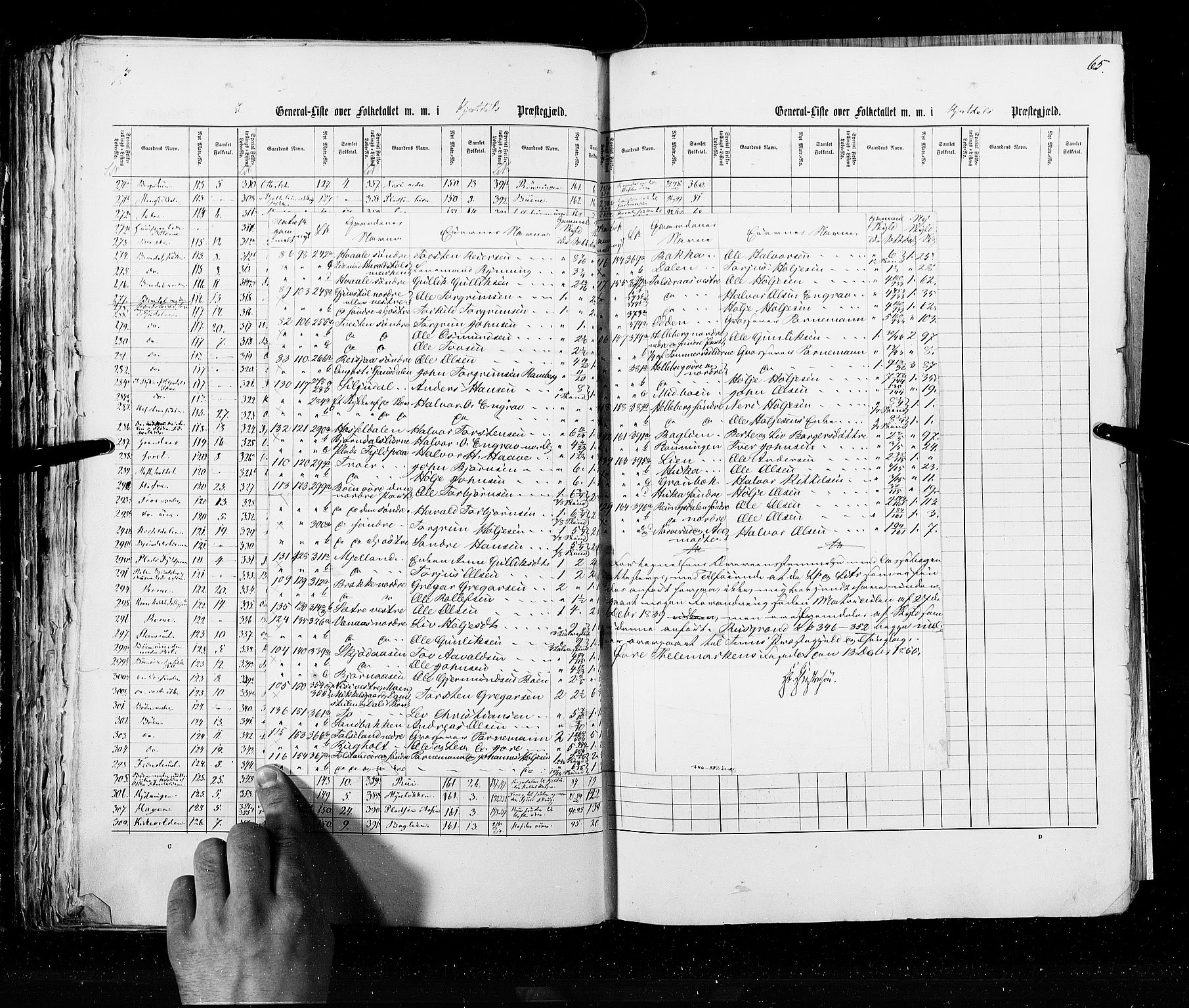 RA, Census 1855, vol. 3: Bratsberg amt, Nedenes amt og Lister og Mandal amt, 1855, p. 65