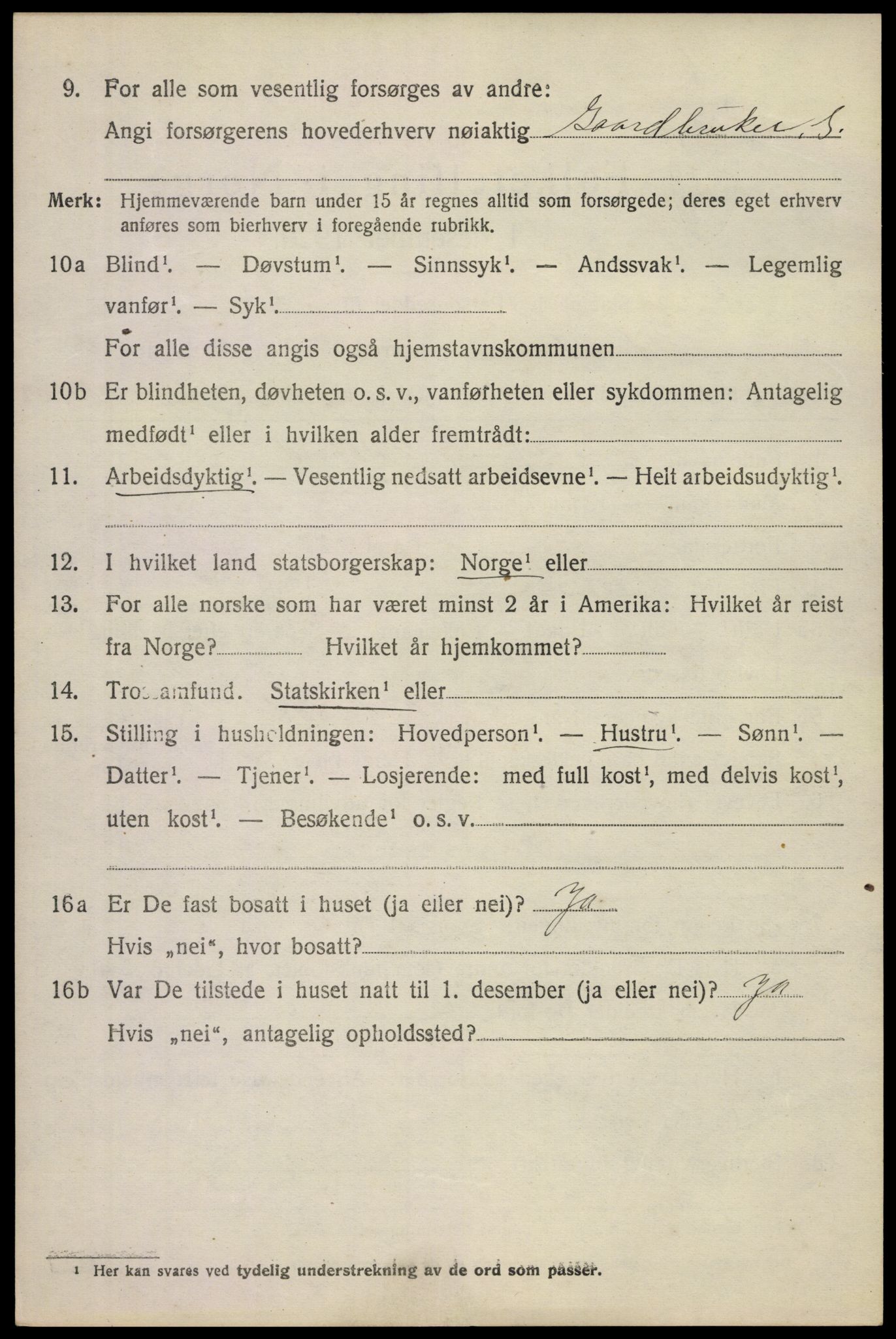 SAKO, 1920 census for Stokke, 1920, p. 10919