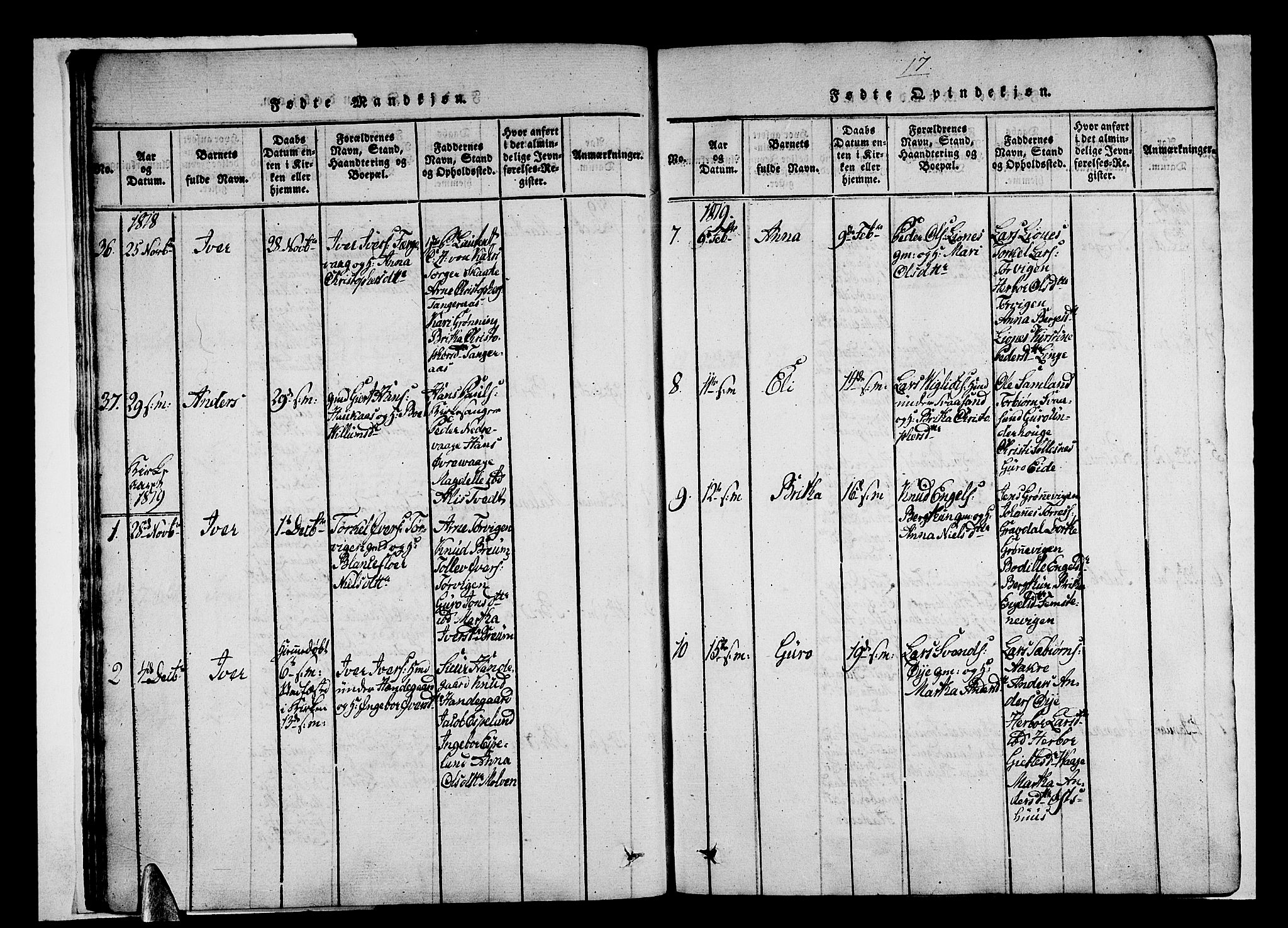 Strandebarm sokneprestembete, AV/SAB-A-78401/H/Haa: Parish register (official) no. A 5, 1816-1826, p. 17