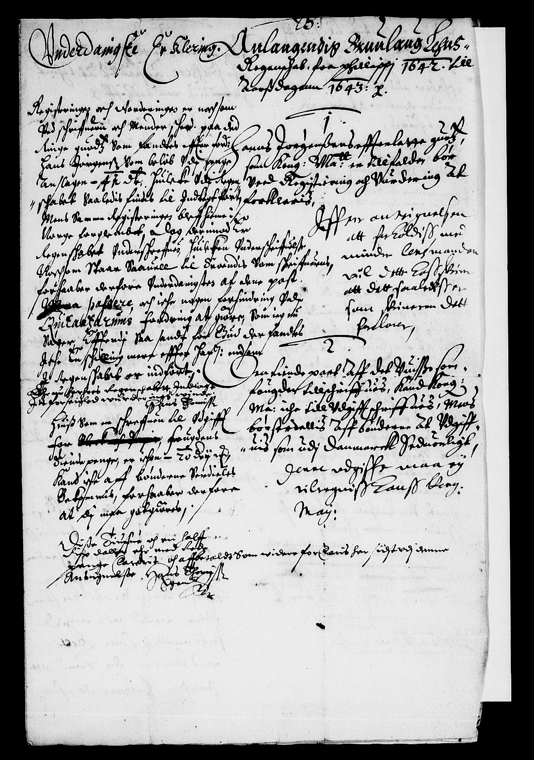 Rentekammeret inntil 1814, Reviderte regnskaper, Lensregnskaper, AV/RA-EA-5023/R/Rb/Rbl/L0008: Brunla len, 1641-1644