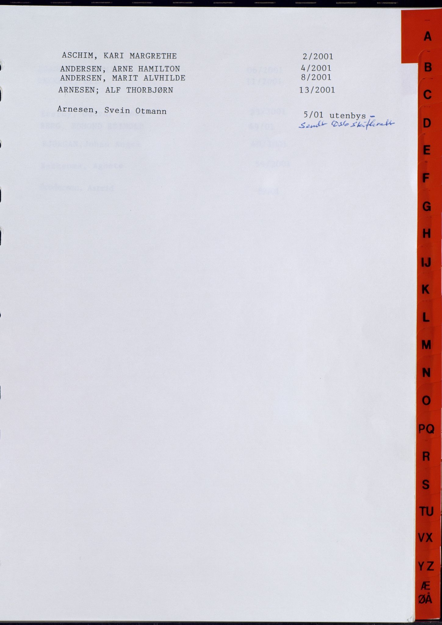 Jevnaker lensmannskontor, AV/SAH-LOJ-008/H/Ha/Haa/L0010: Dødsfallsprotokoller, 1999-2003