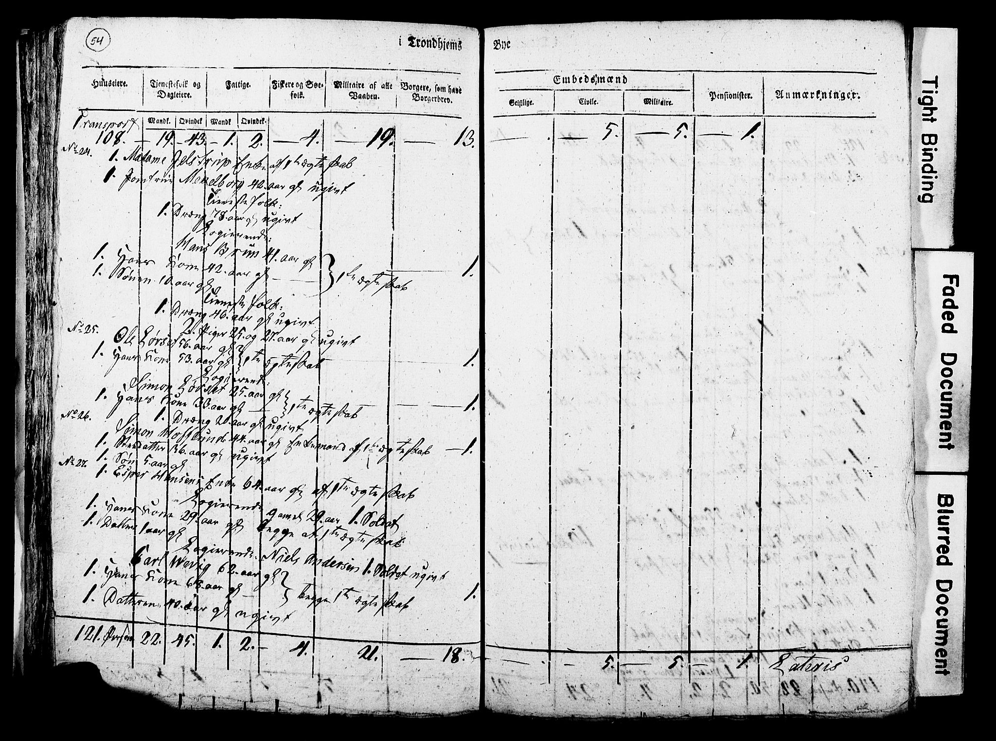 RA, Census 1815 for Trondheim, 1815, p. 53