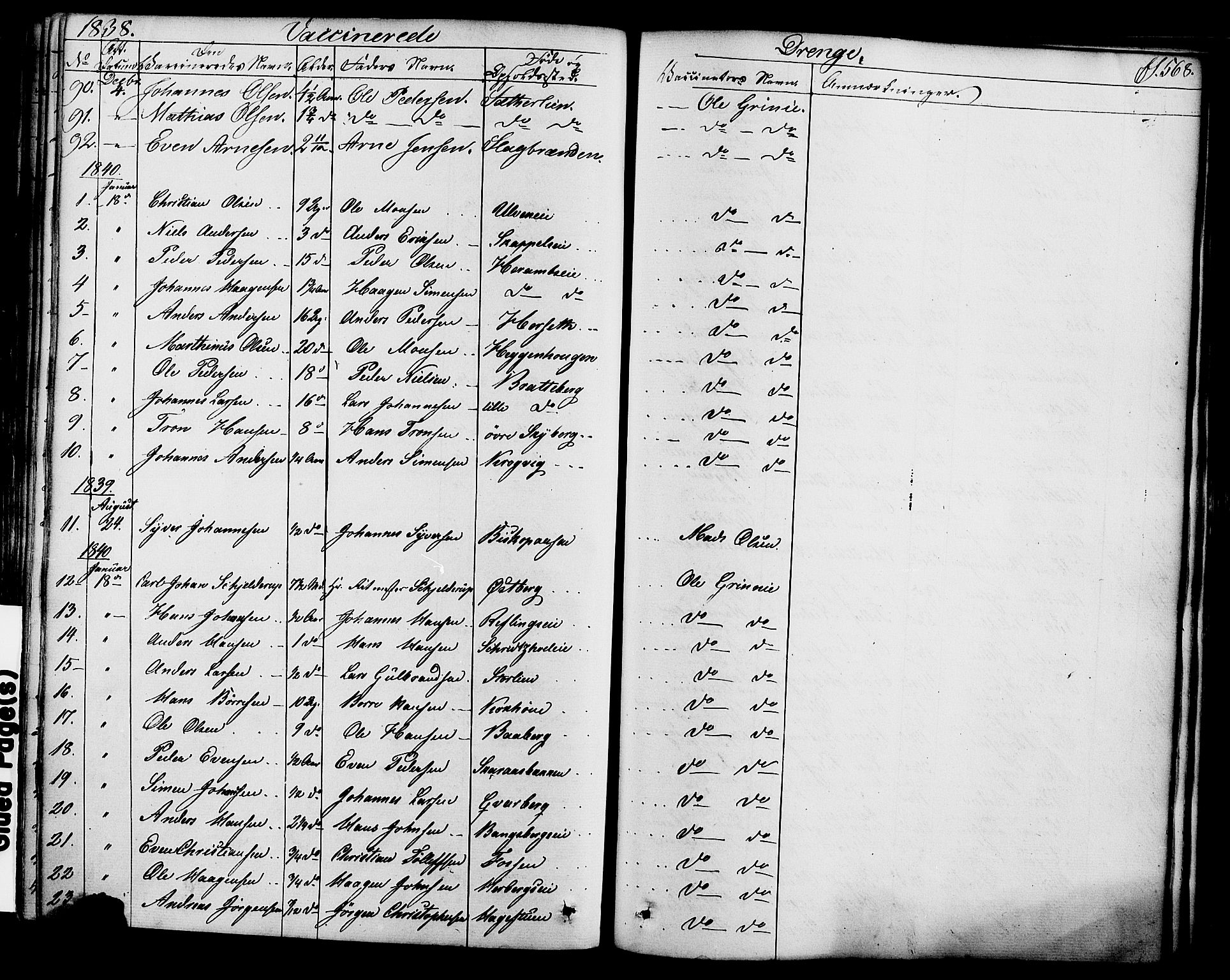 Ringsaker prestekontor, AV/SAH-PREST-014/K/Ka/L0008: Parish register (official) no. 8, 1837-1850, p. 568