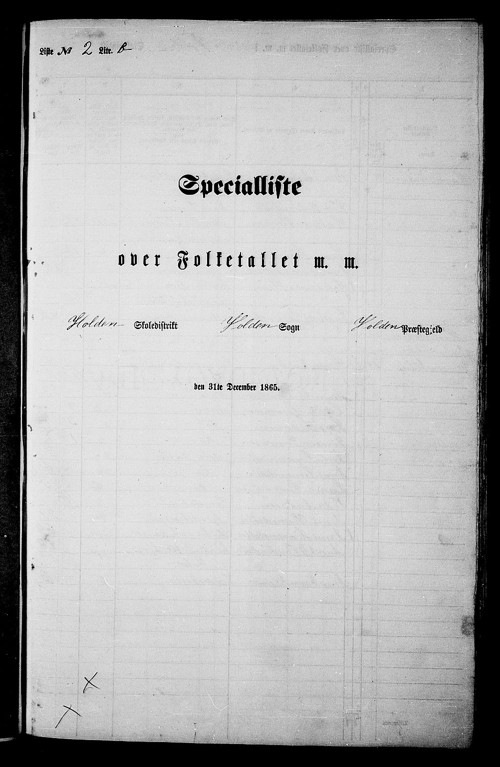 RA, 1865 census for Holla, 1865, p. 41