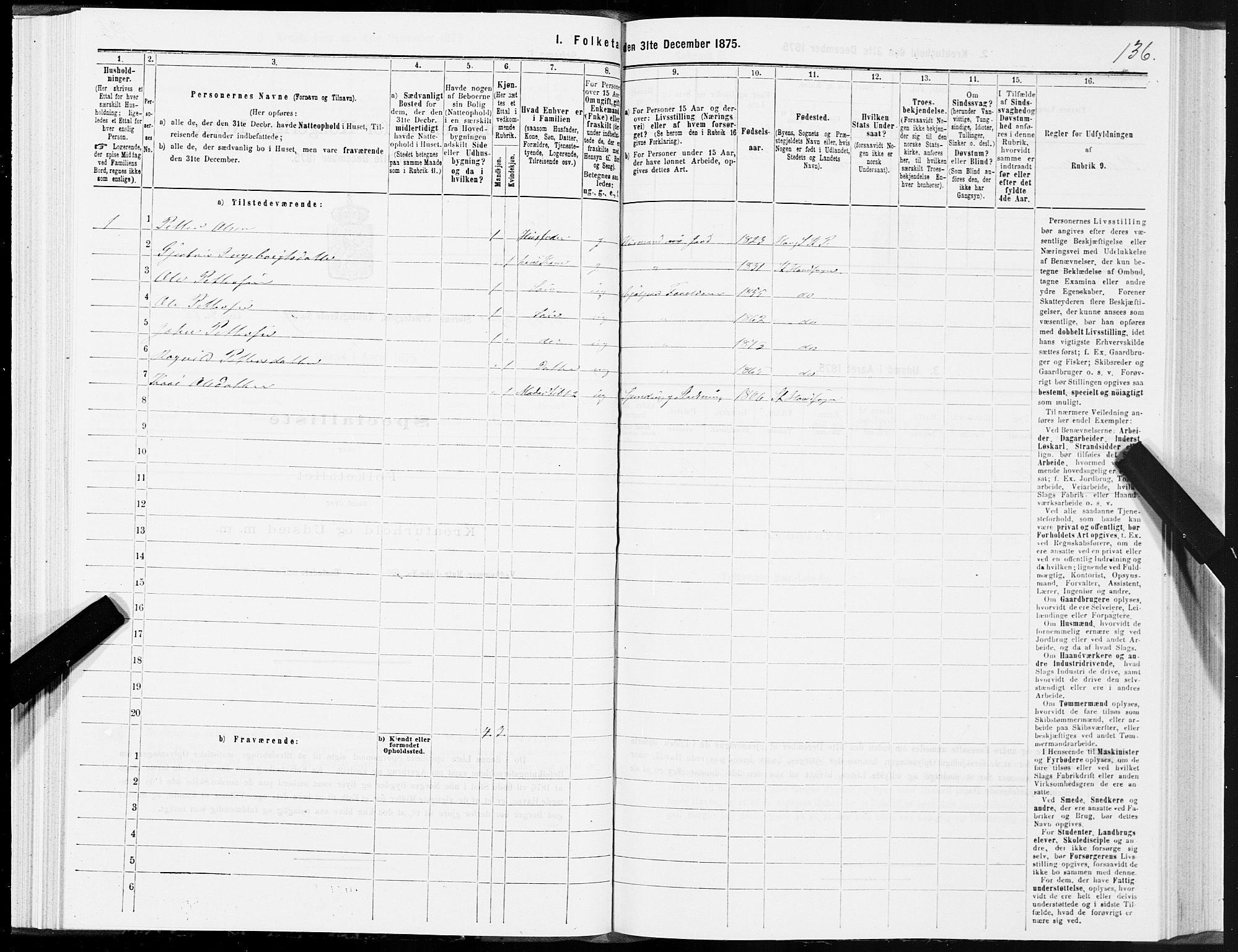 SAT, 1875 census for 1648P Støren, 1875, p. 5136