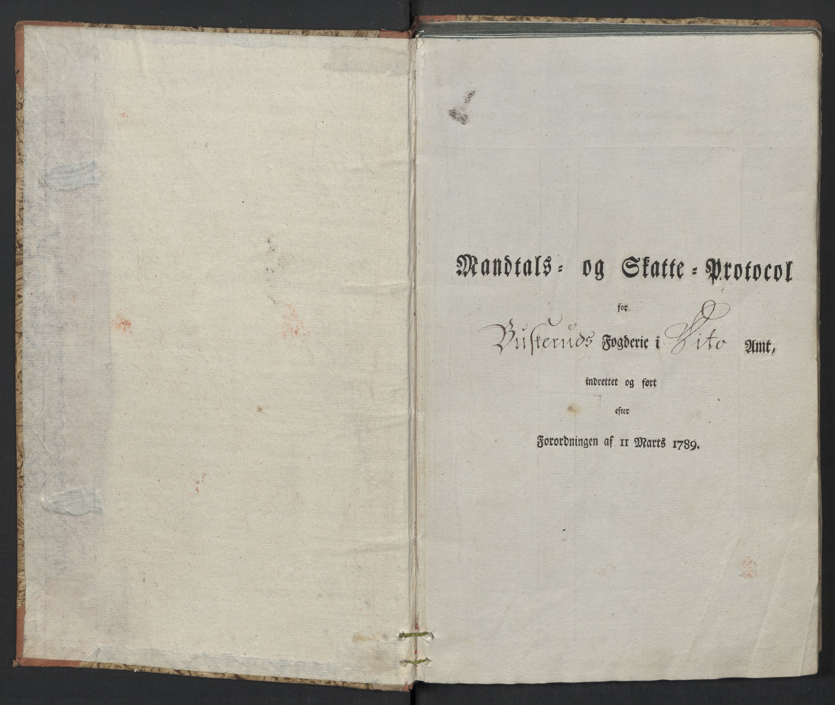 Rentekammeret inntil 1814, Reviderte regnskaper, Mindre regnskaper, RA/EA-4068/Rf/Rfe/L0005: Buskerud fogderi. Christiania, 1789, p. 4