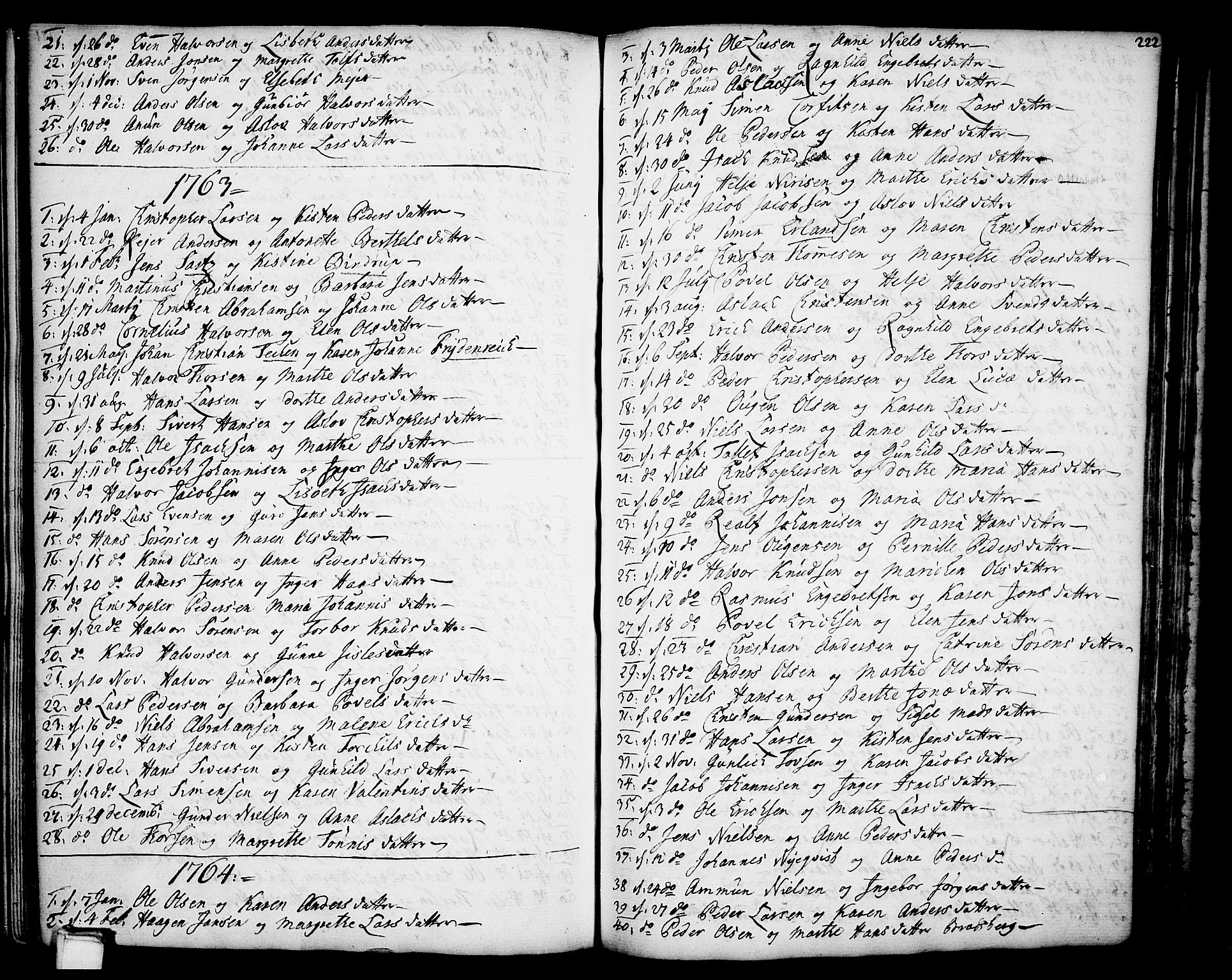 Gjerpen kirkebøker, SAKO/A-265/F/Fa/L0002: Parish register (official) no. I 2, 1747-1795, p. 222