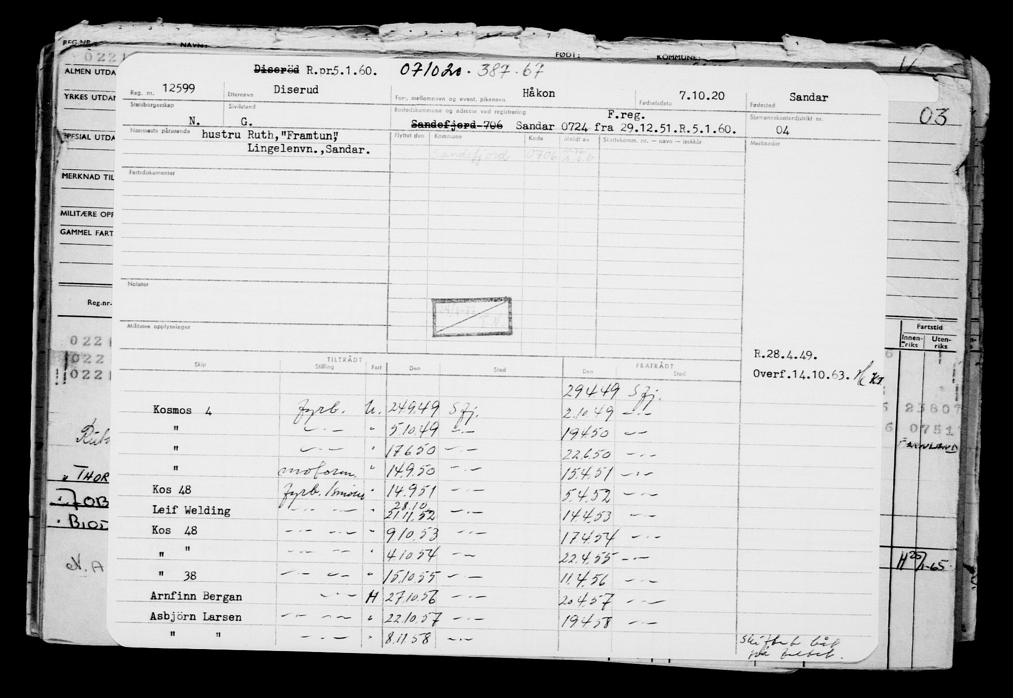 Direktoratet for sjømenn, AV/RA-S-3545/G/Gb/L0186: Hovedkort, 1920, p. 137