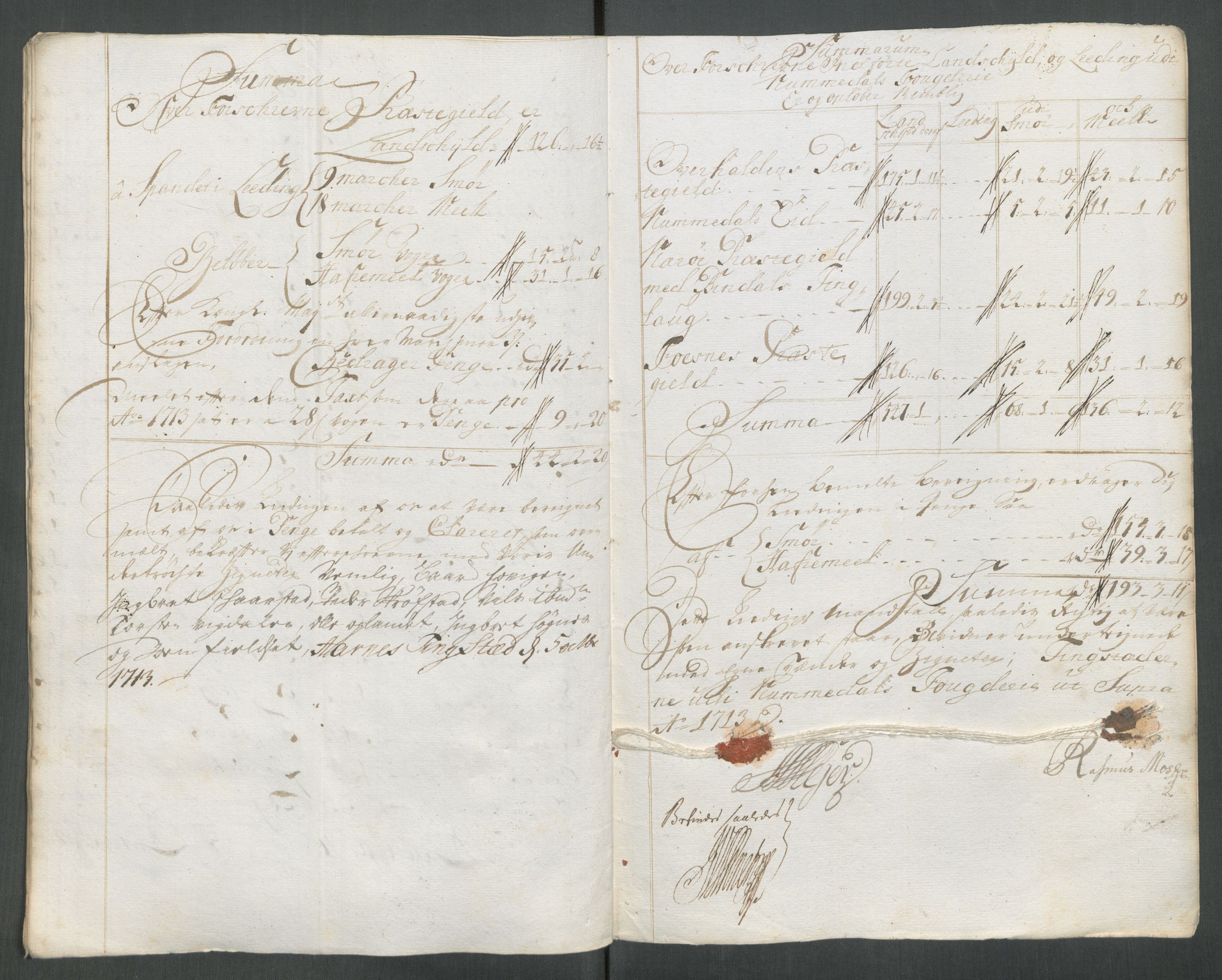 Rentekammeret inntil 1814, Reviderte regnskaper, Fogderegnskap, AV/RA-EA-4092/R64/L4434: Fogderegnskap Namdal, 1713, p. 183